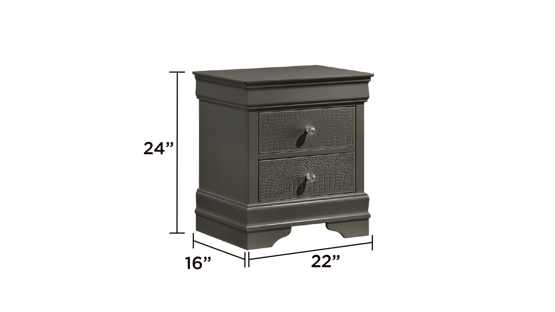 Blaze Nightstand Gray - Image 6
