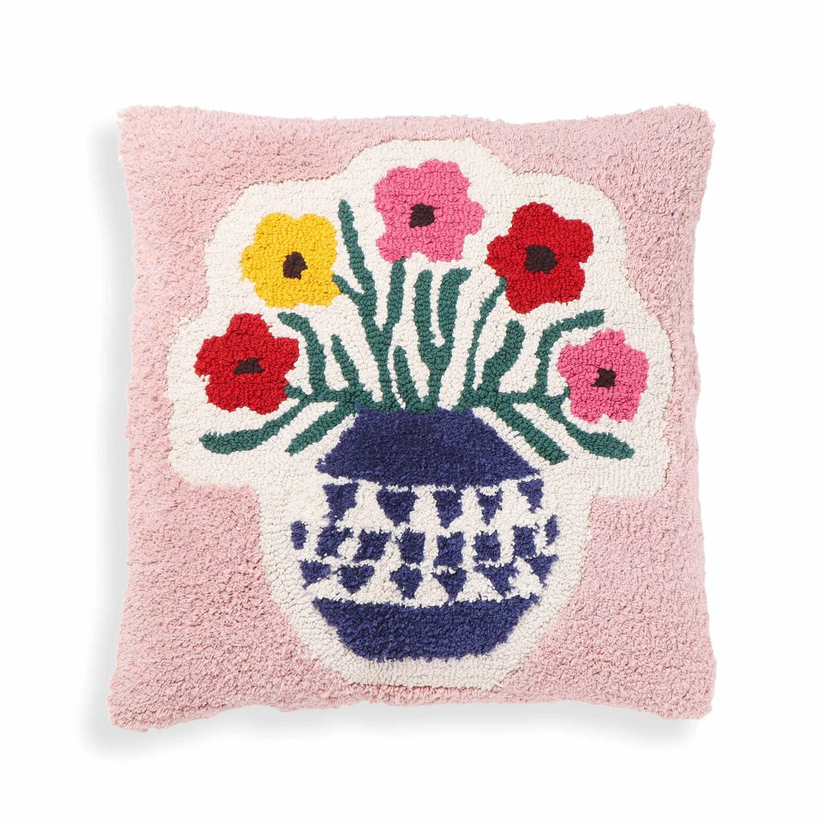 Blossom Tufted Cotton 20 inch Square Accent Pillow - Image 2