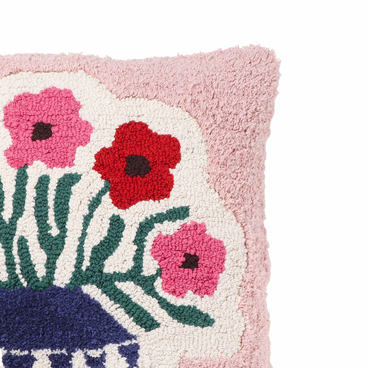 Blossom Tufted Cotton 20 inch Square Accent Pillow - Image 8