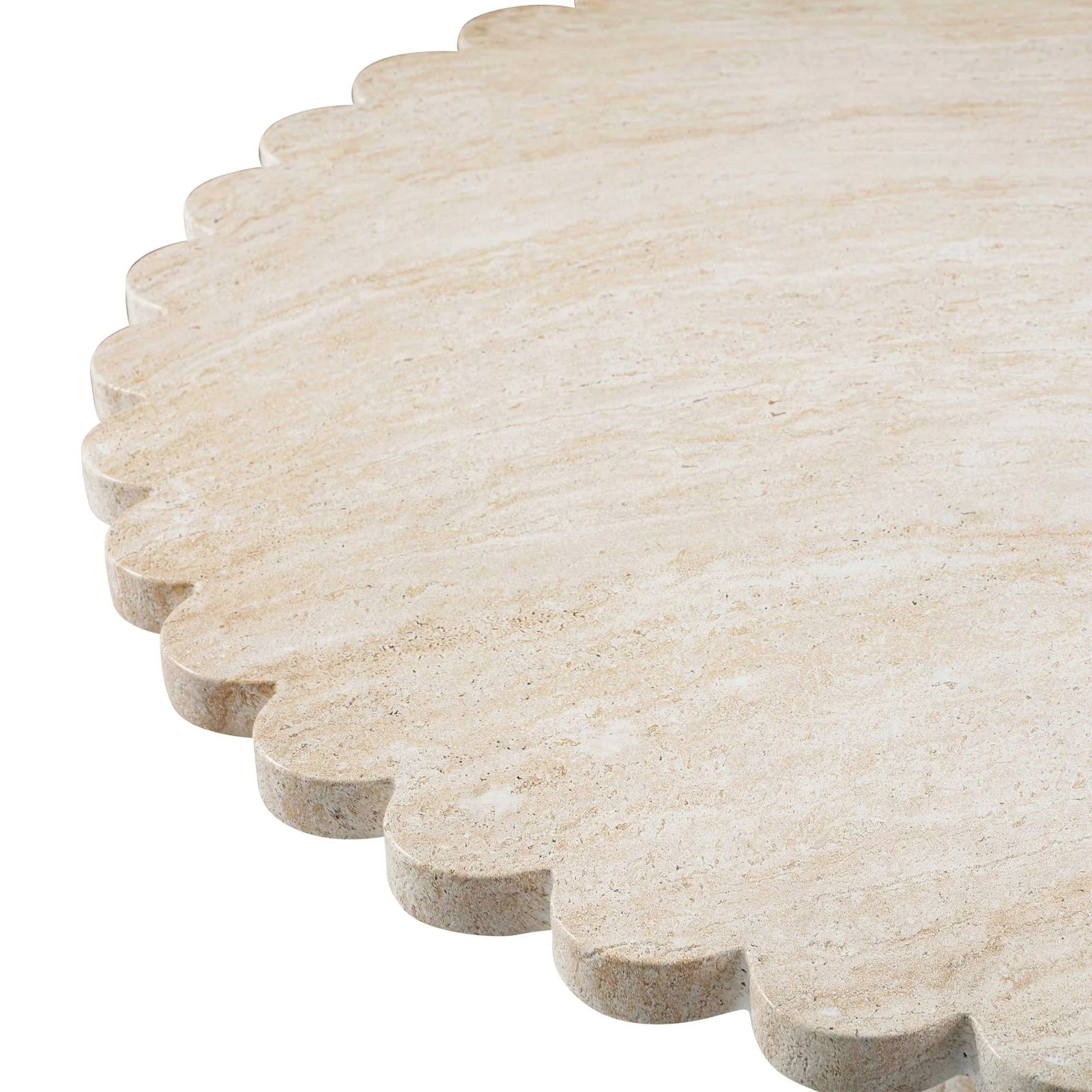 Blossom Washed Travertine Finish Indoor / Outdoor 54 inch Round Dining Table - Image 6