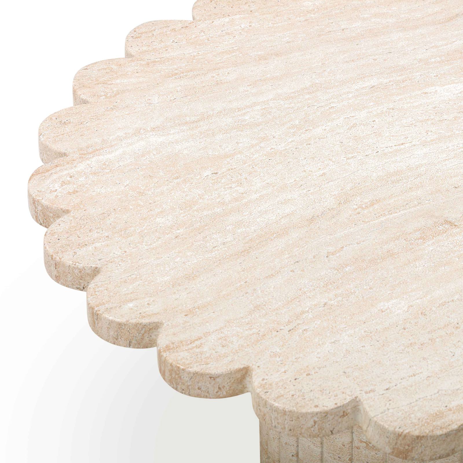 Blossom Washed Travertine Finish Indoor/Outdoor Coffee Table - Image 6