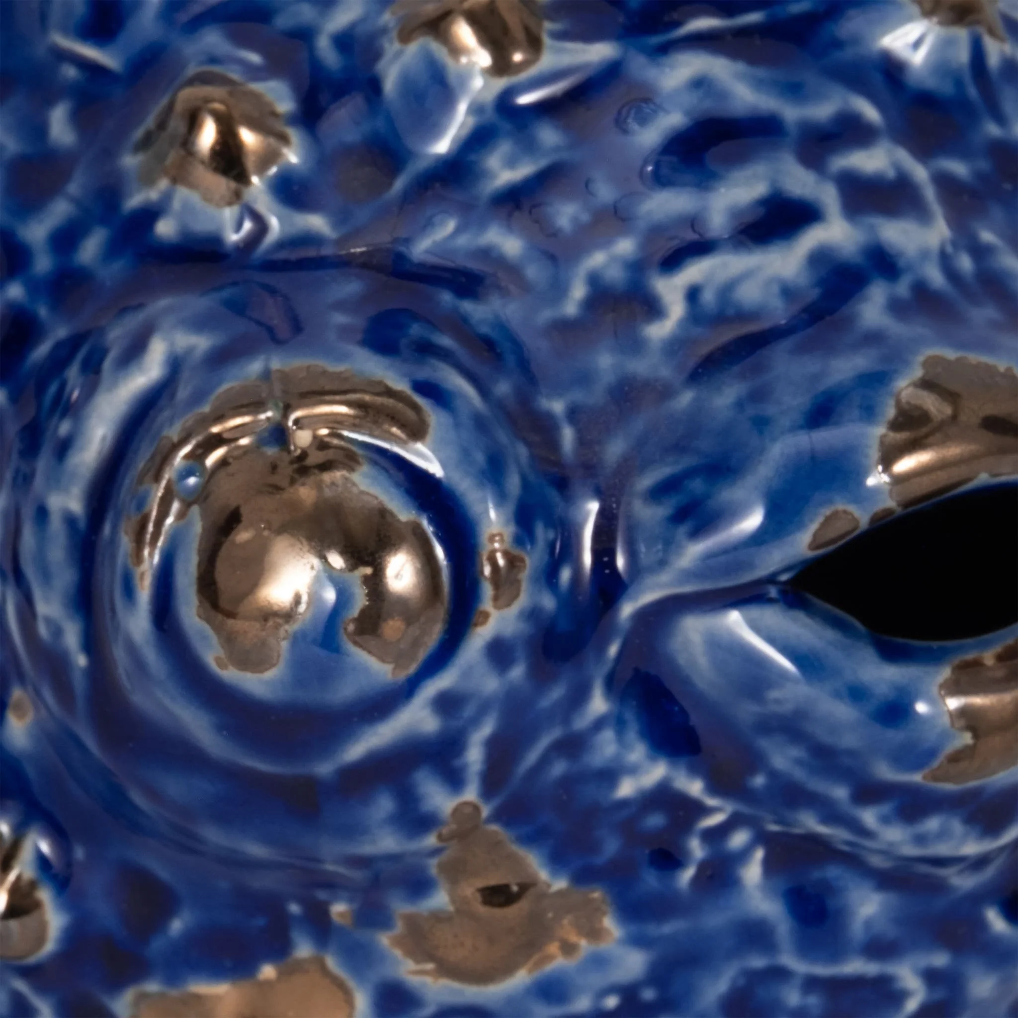 Blue Ceramic Puffer Fish 10 - Image 5