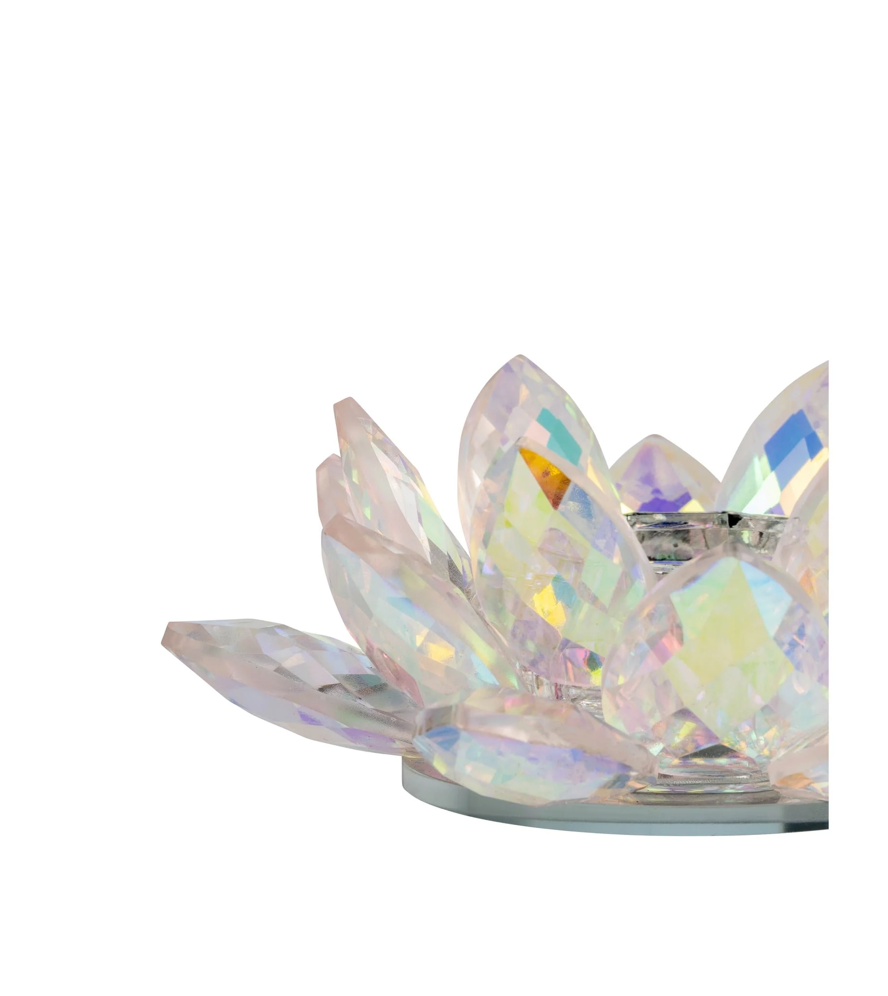 Blush Crystal Lotus Votive Holder 6 - Image 3