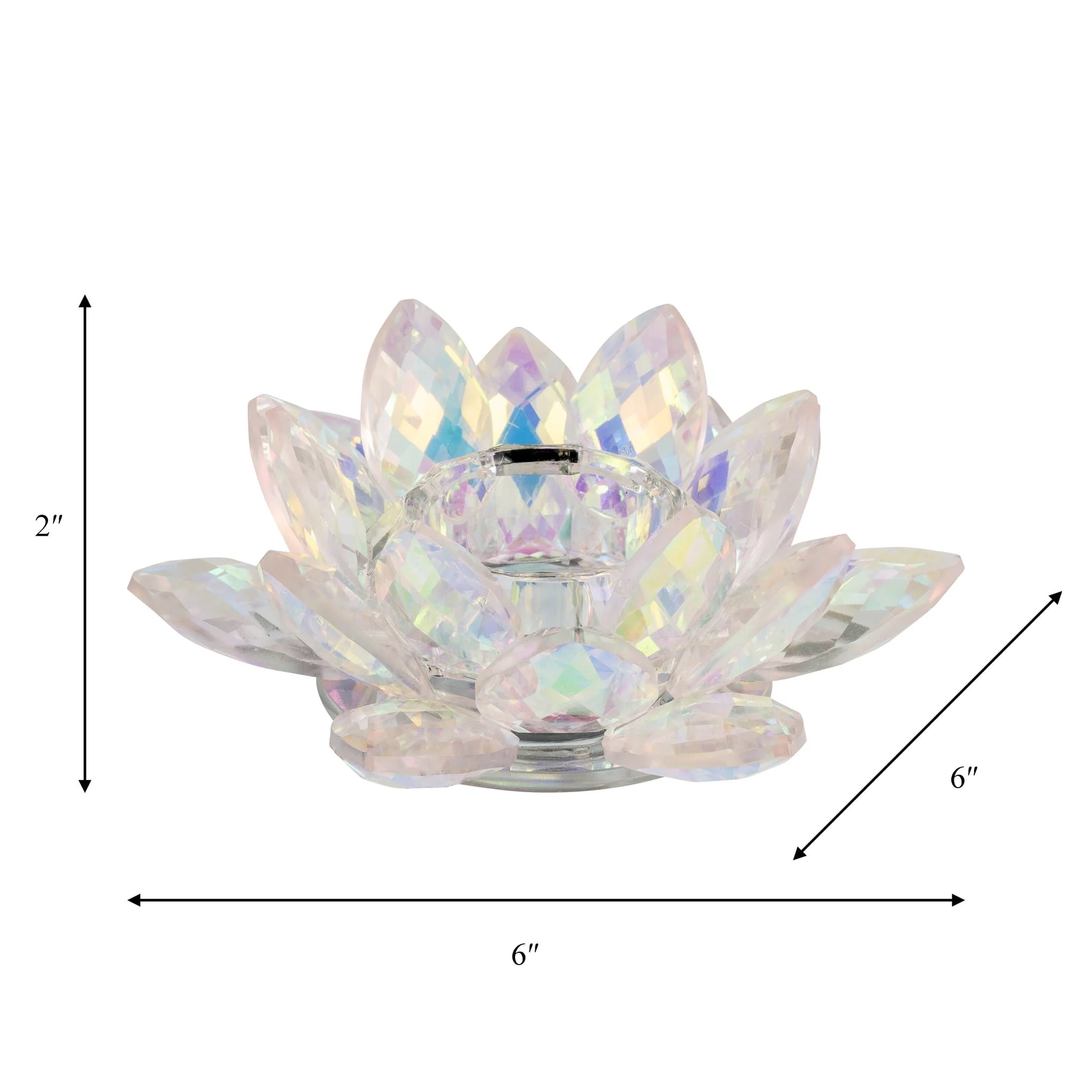 Blush Crystal Lotus Votive Holder 6 - Image 6