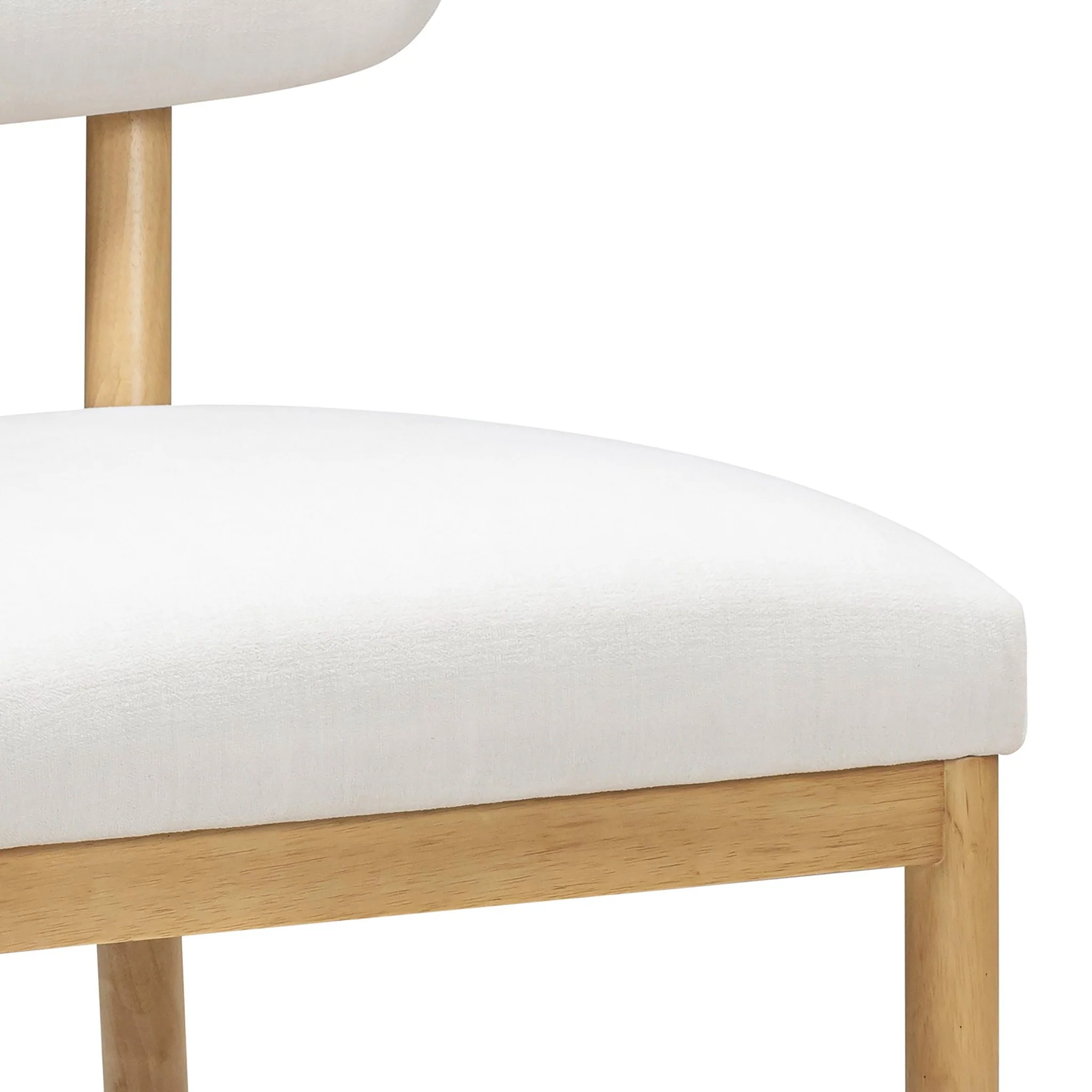 Bobbie Cream Performance Upcycled Fabric Dining Chair - Image 5