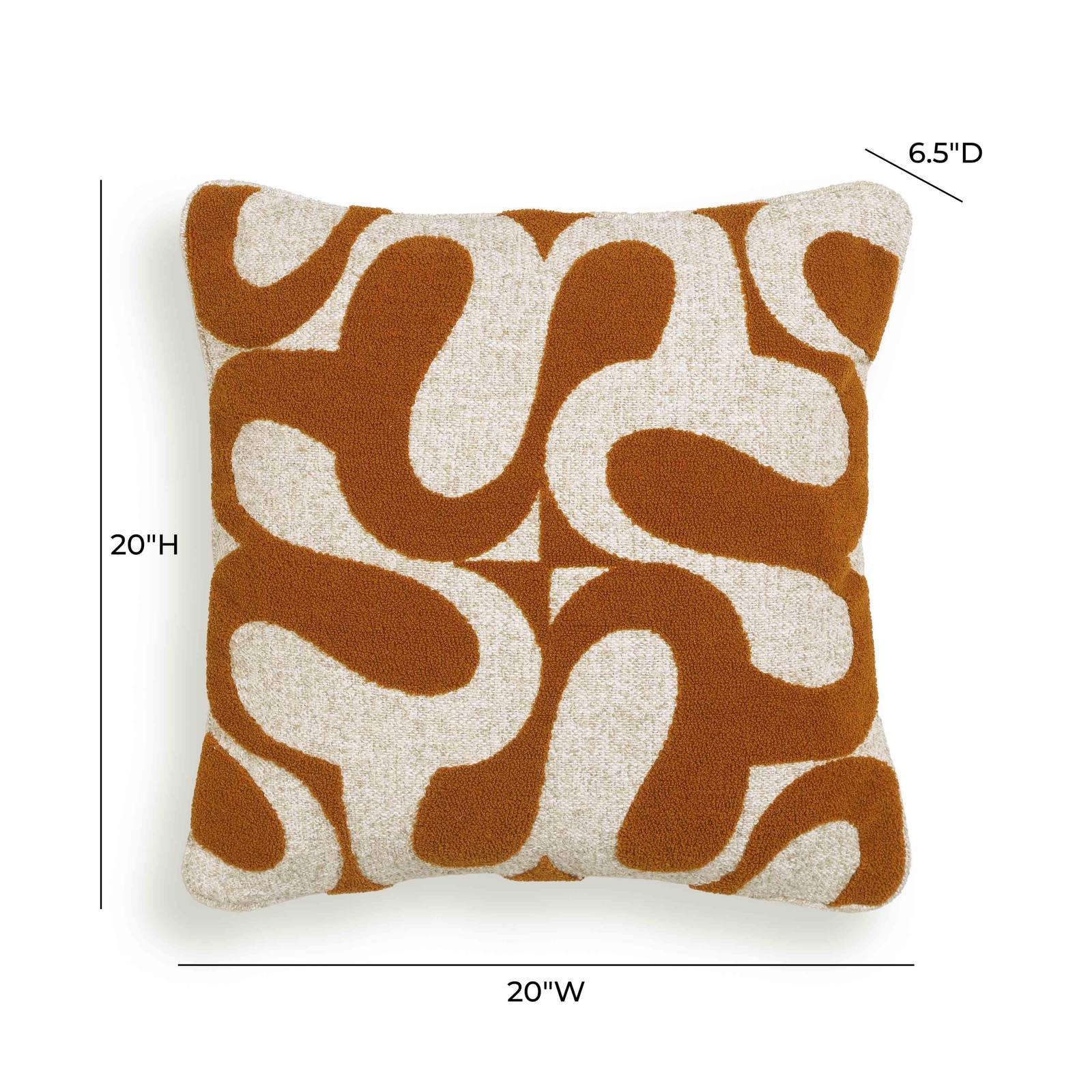 Bonney Rust Orange Boucle Accent Cushion - Image 16
