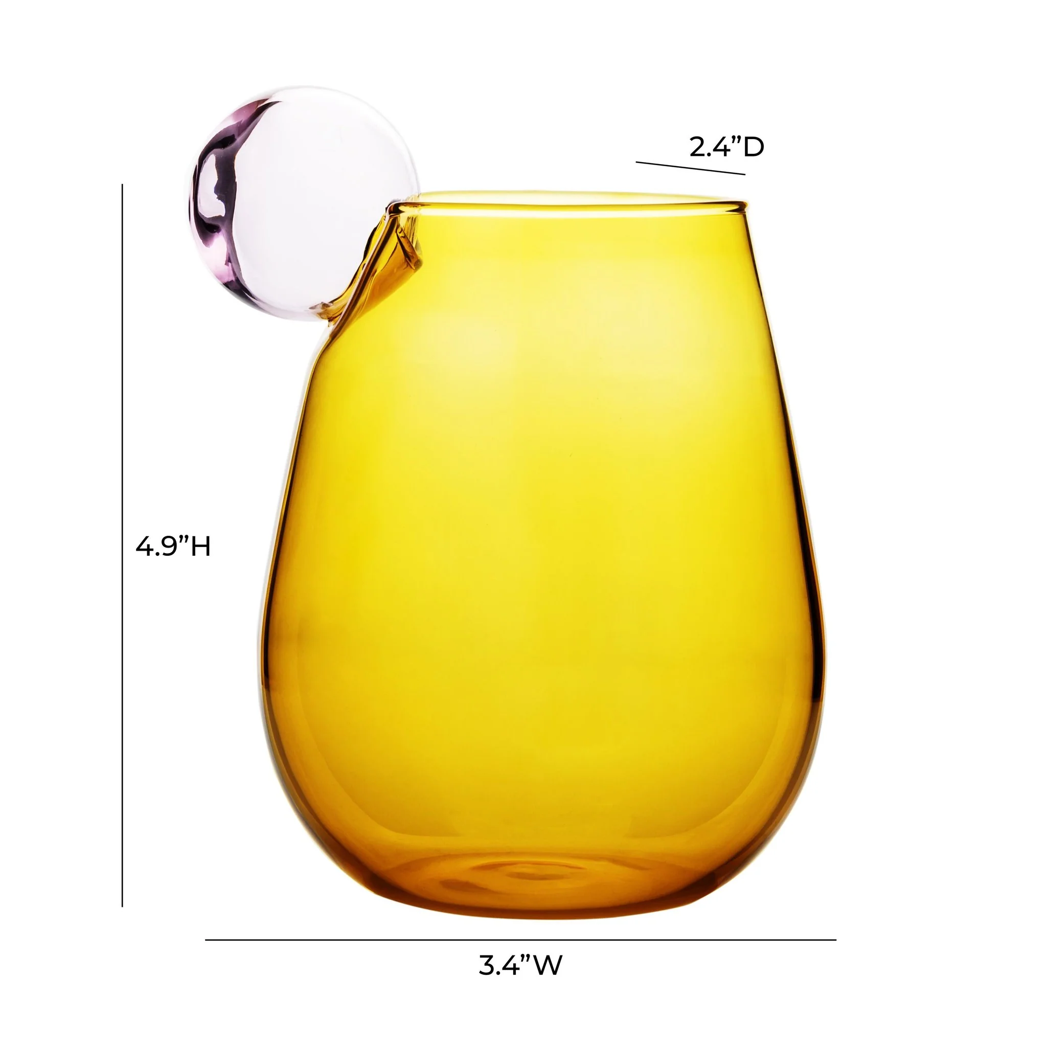 Boule Amber Water Glass - Set of 4 - Image 6