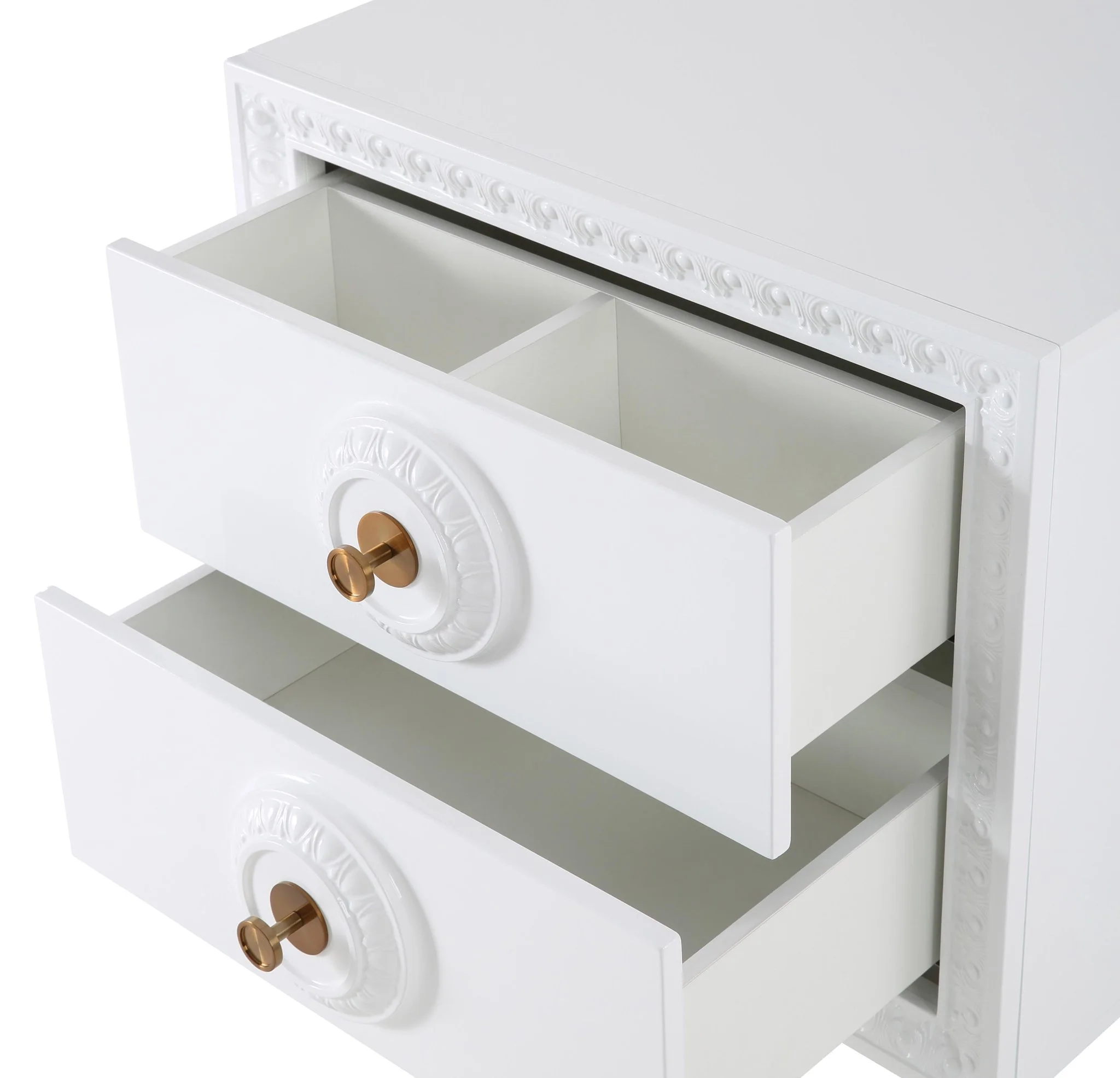 Bovey White Lacquer Side Table - Image 8