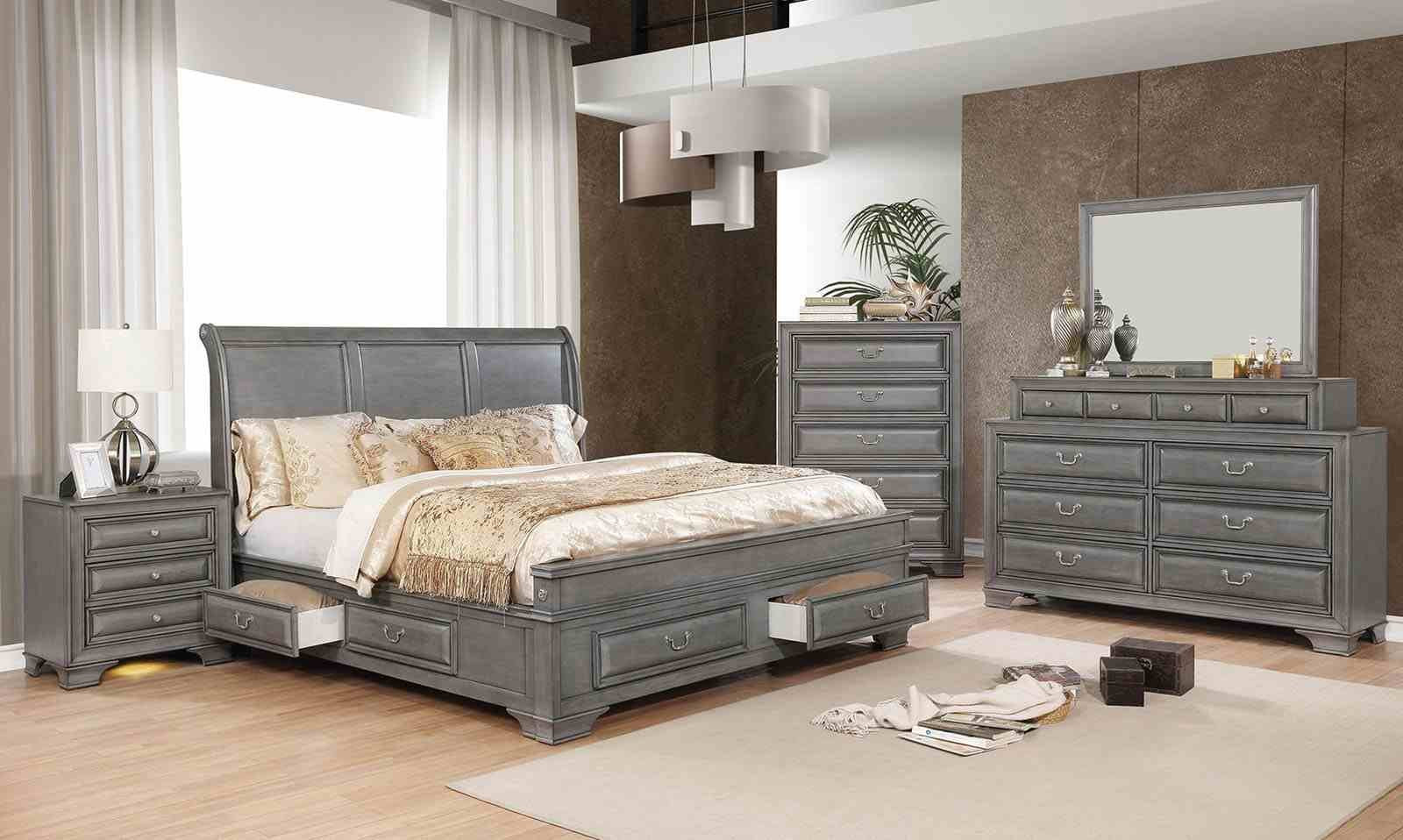 Brandt E.King Bed, Gray - Image 2