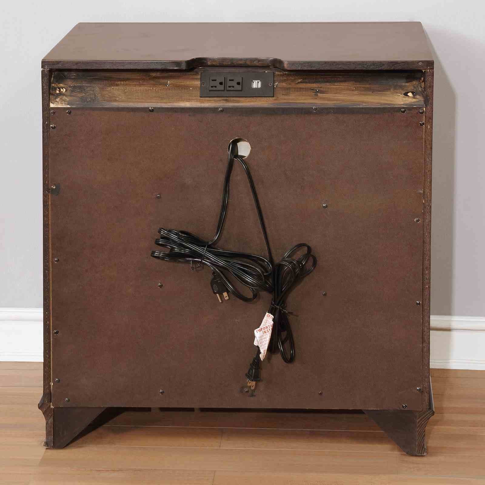 Brandt Nightstand w/ USB, Brown Cherry - Image 5