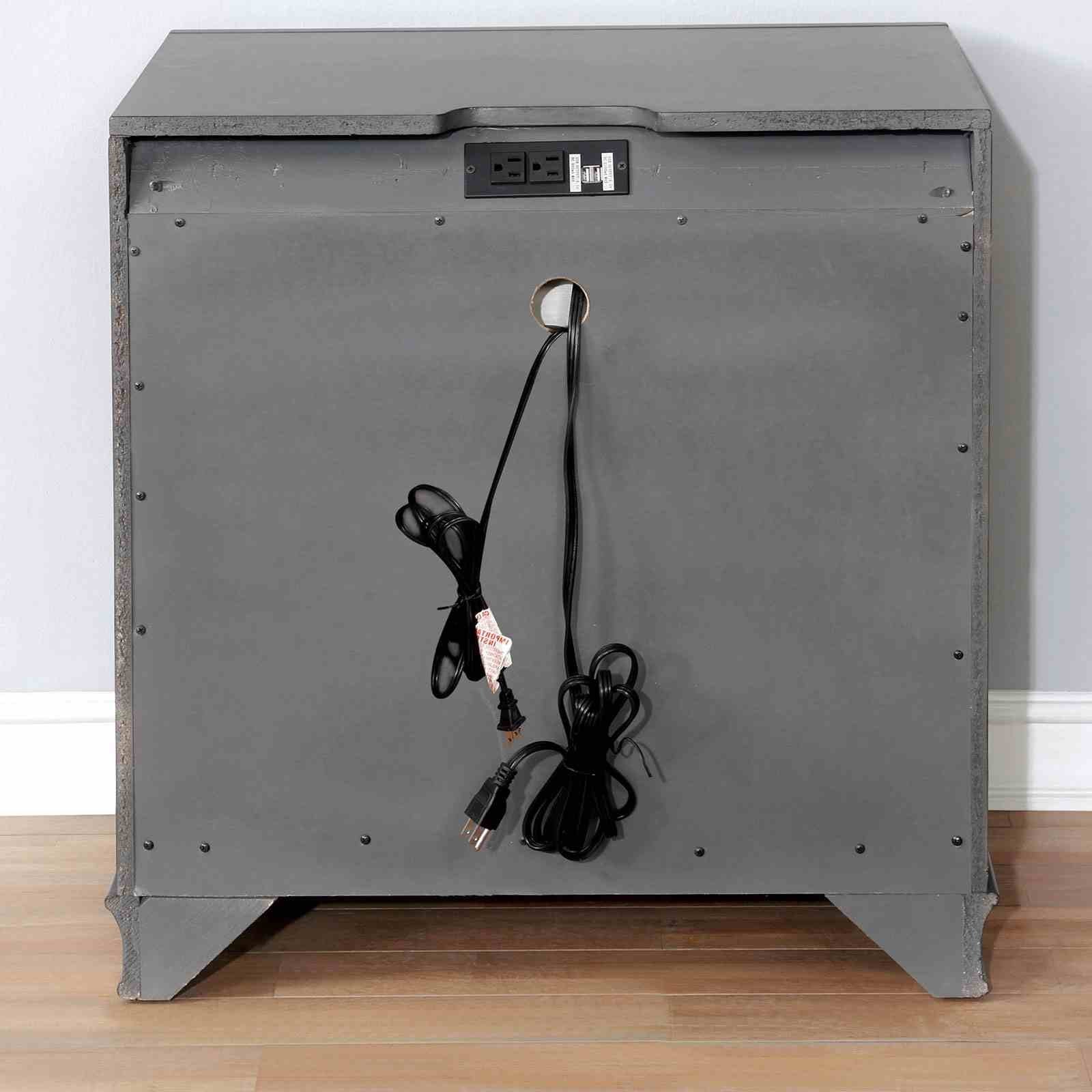 Brandt Nightstand w/ USB, Gray - Image 6