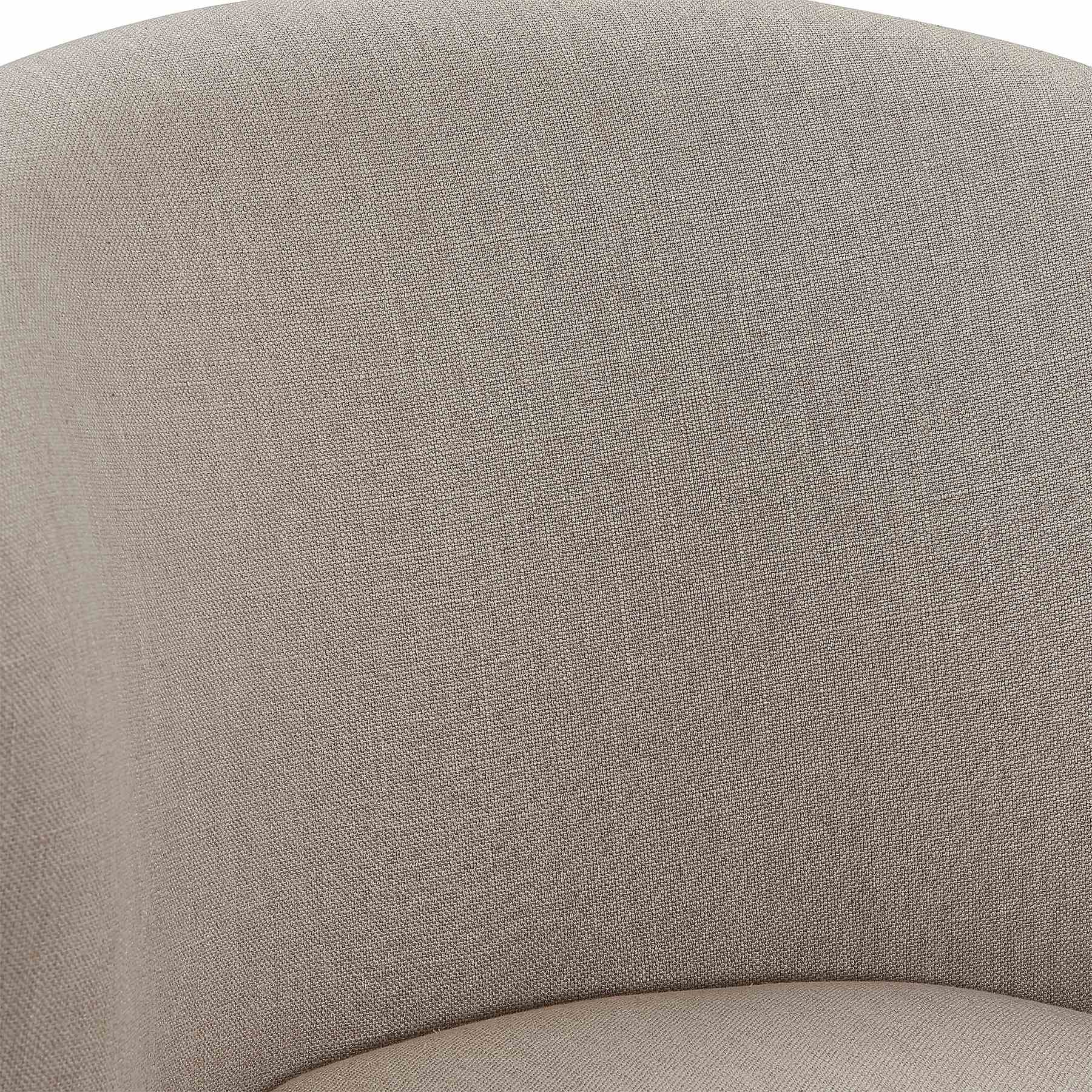 Brandy 26" Counter Height Swivel Tan Fabric and Espresso Wood Bar Stool - Image 7