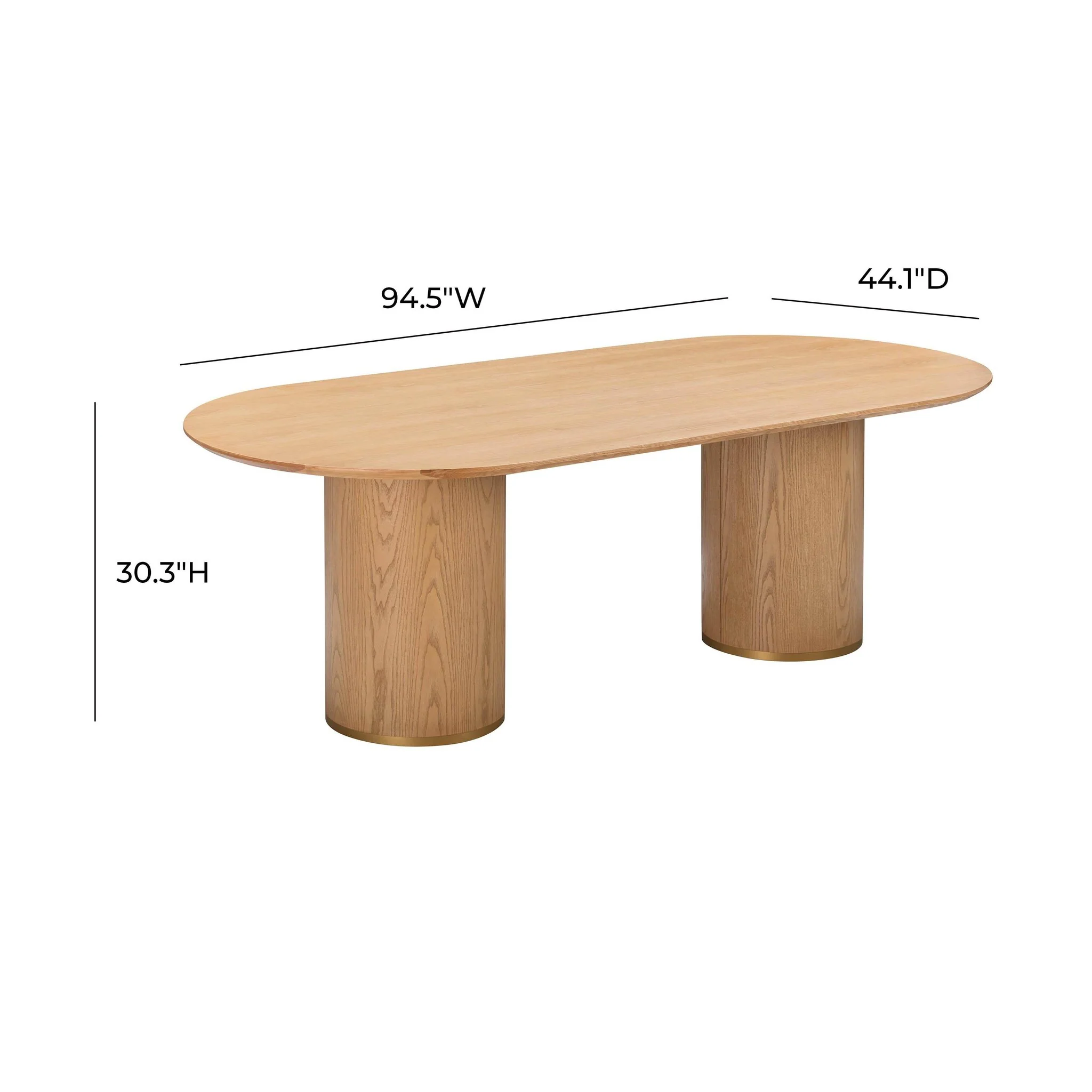 Brandy Natural Ash Wood Oval Dining Table - Image 9