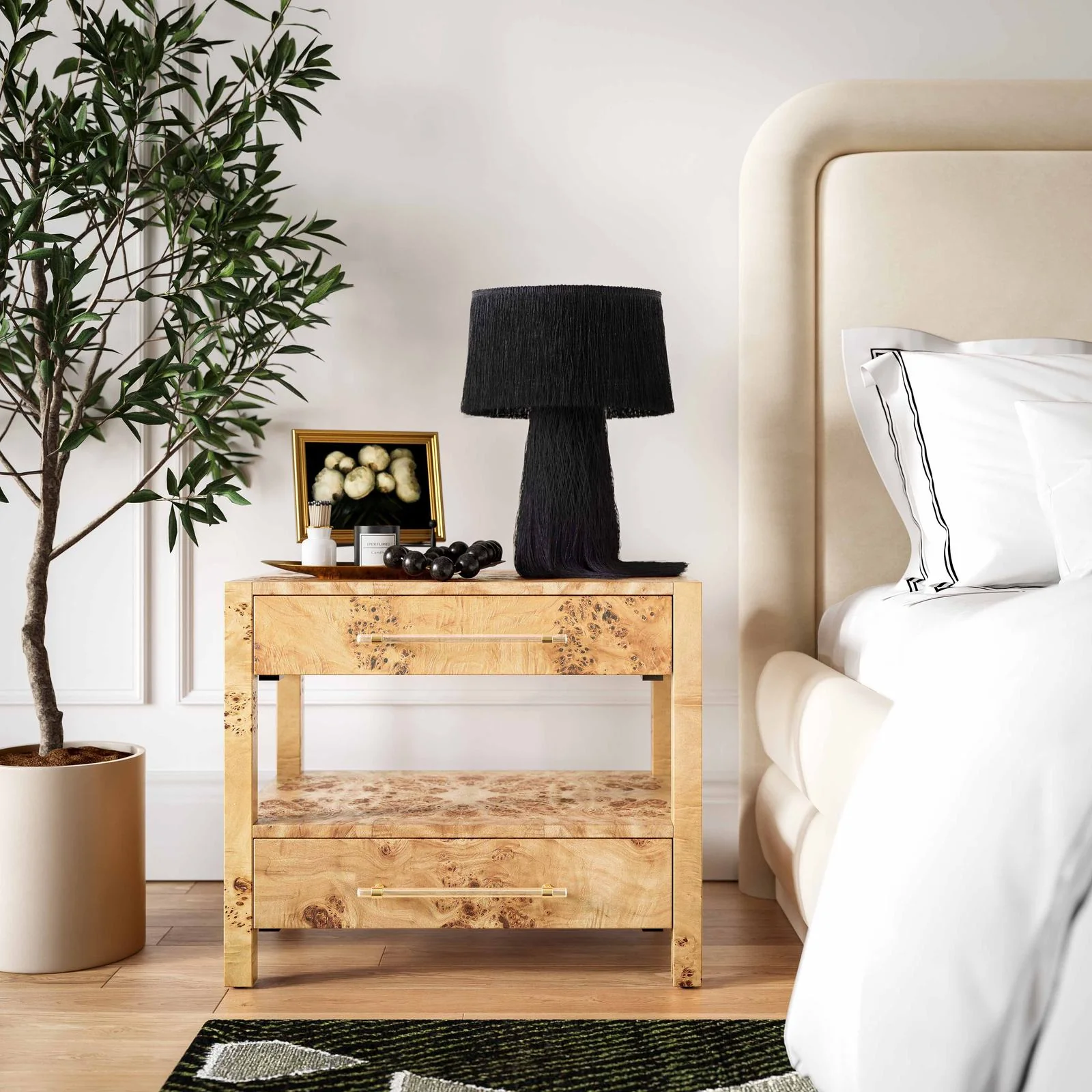 Brandyss Natural Burl Nightstand - Image 2