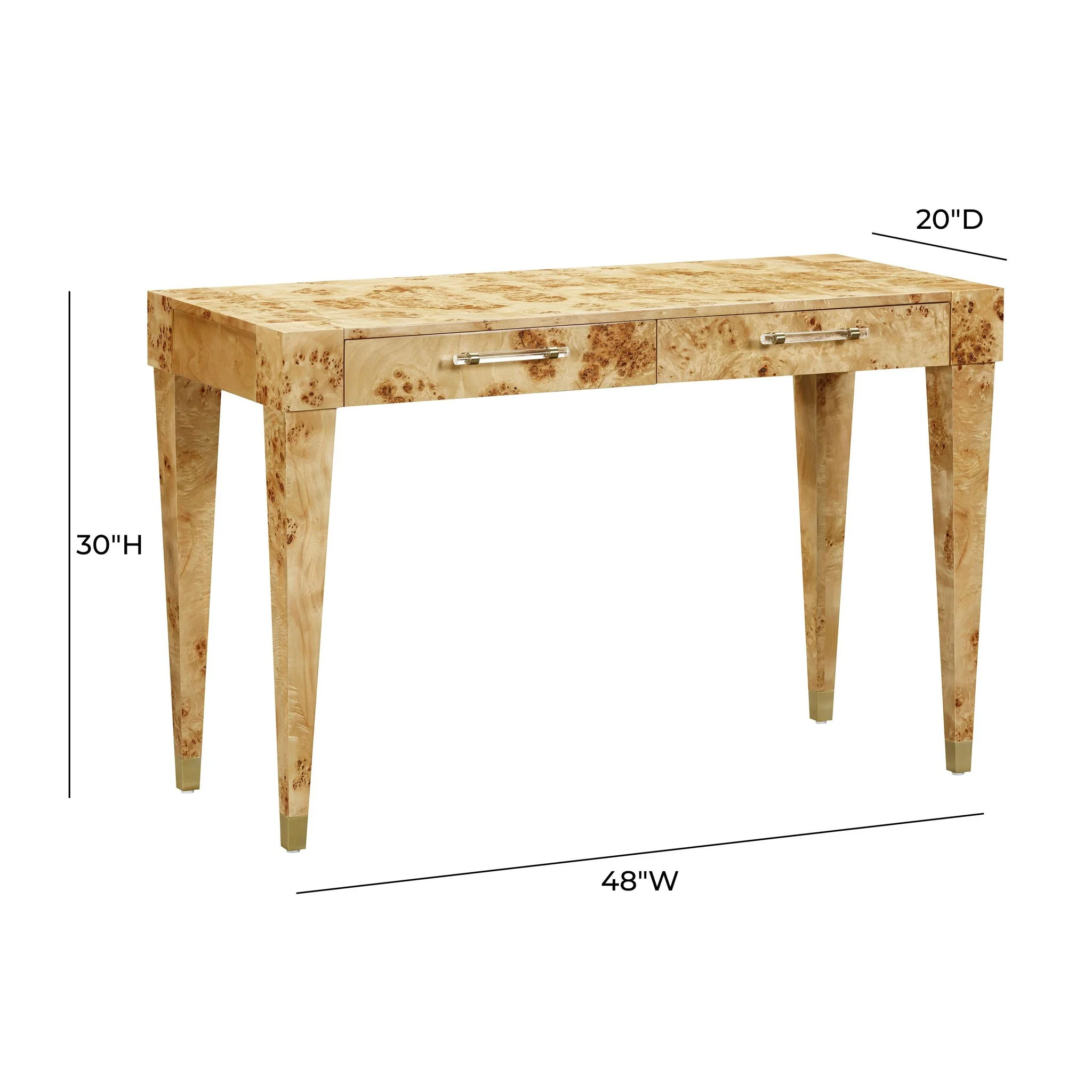 Brandyss Natural Burl Work Desk - Image 8
