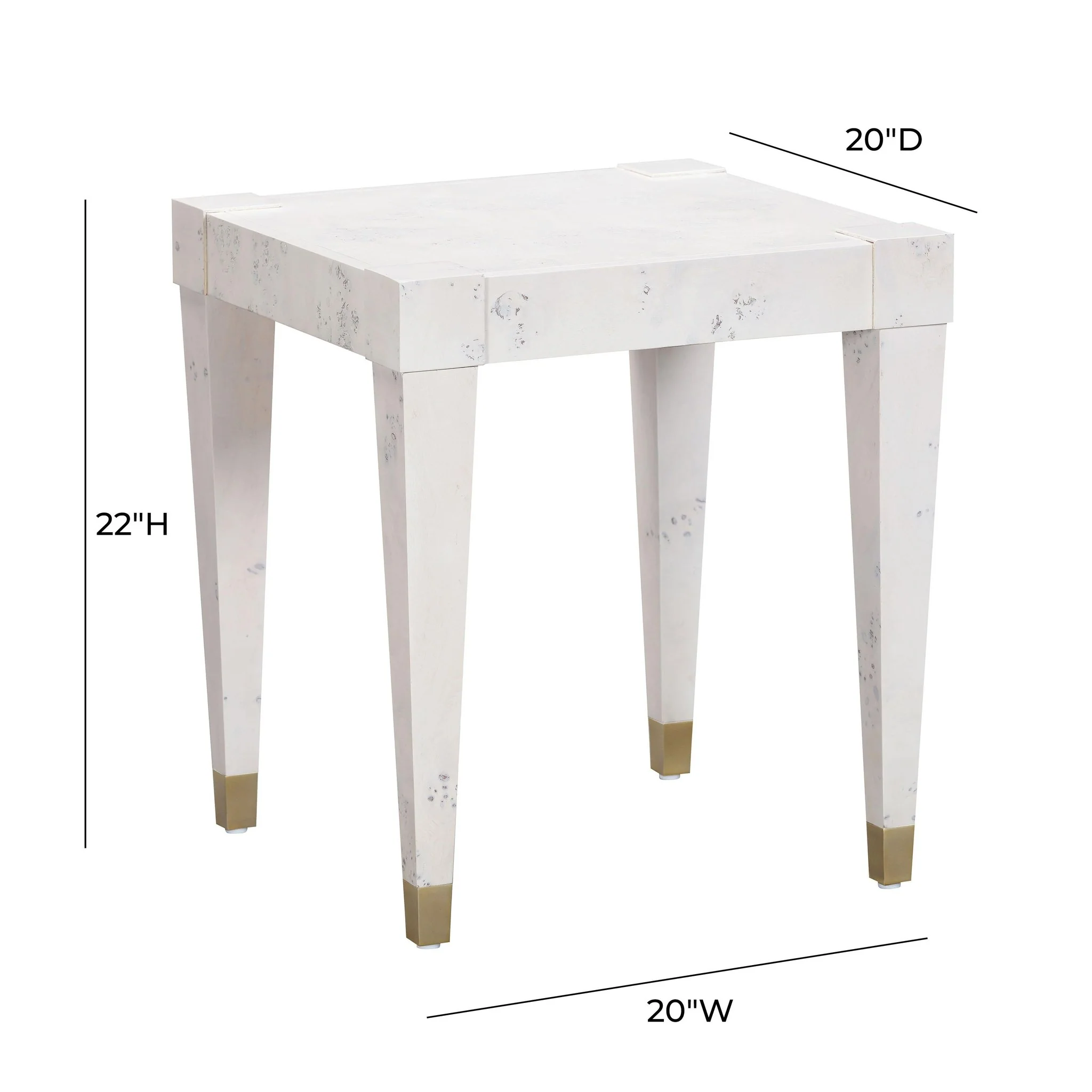 Brandyss White Burl End Table - Image 5
