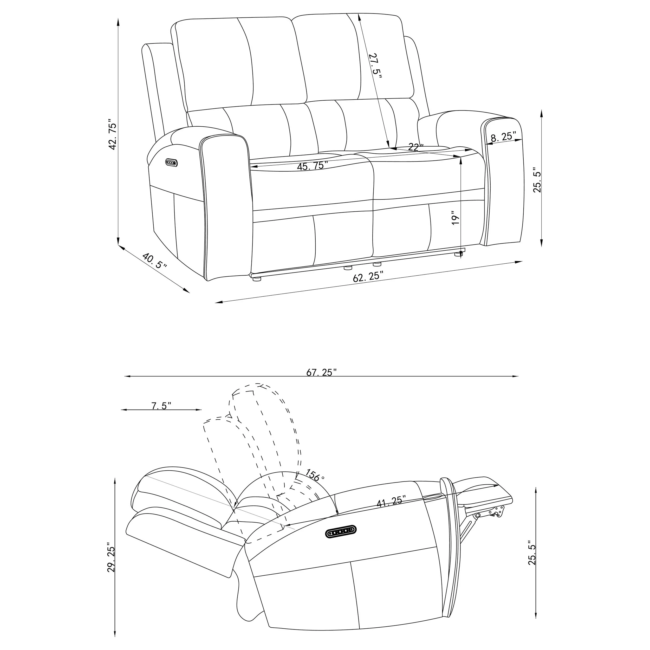 Brickston Triple Power Reclining Loveseat - Image 29