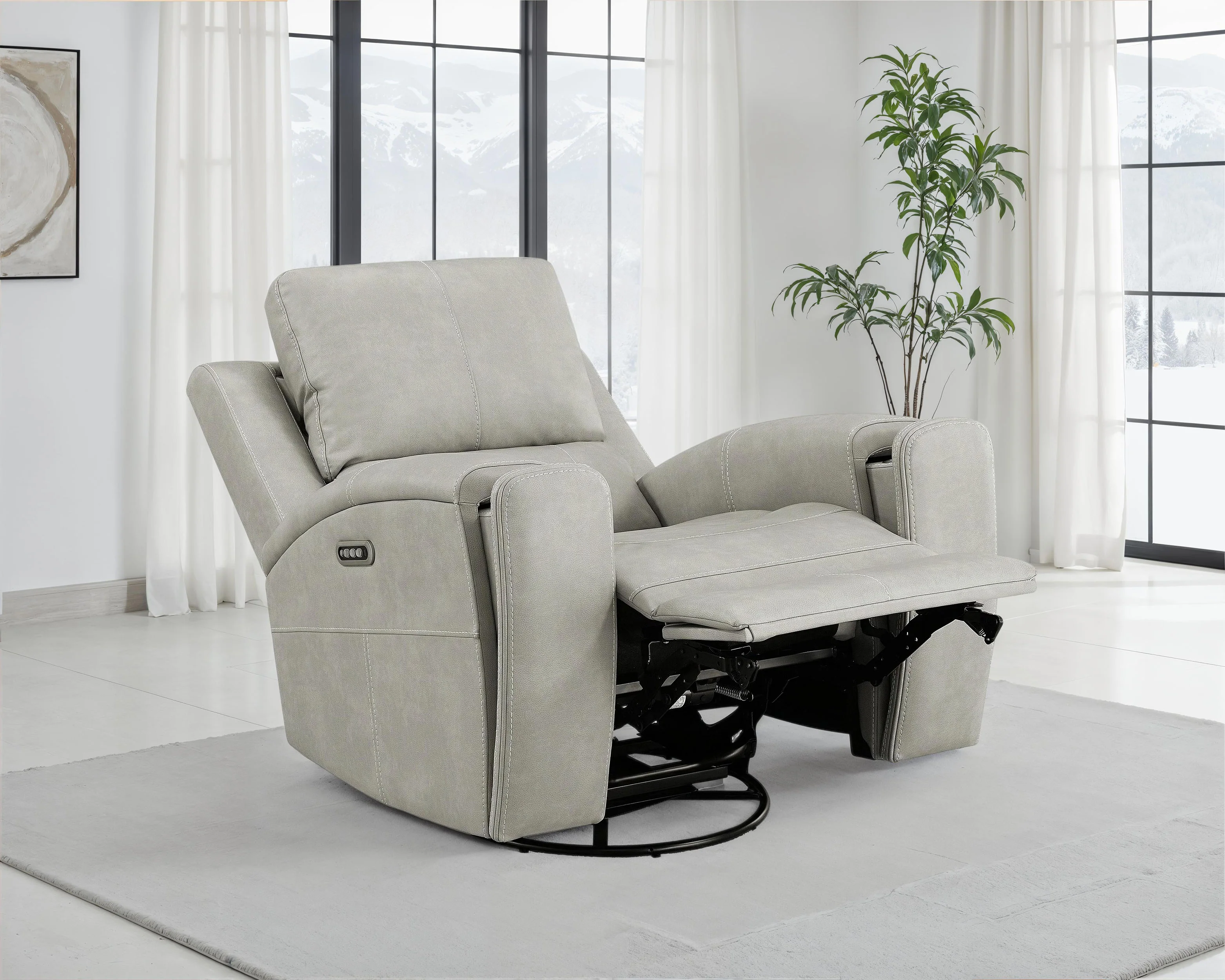 Brickston Triple Power Swivel Glider Recliner - Image 18