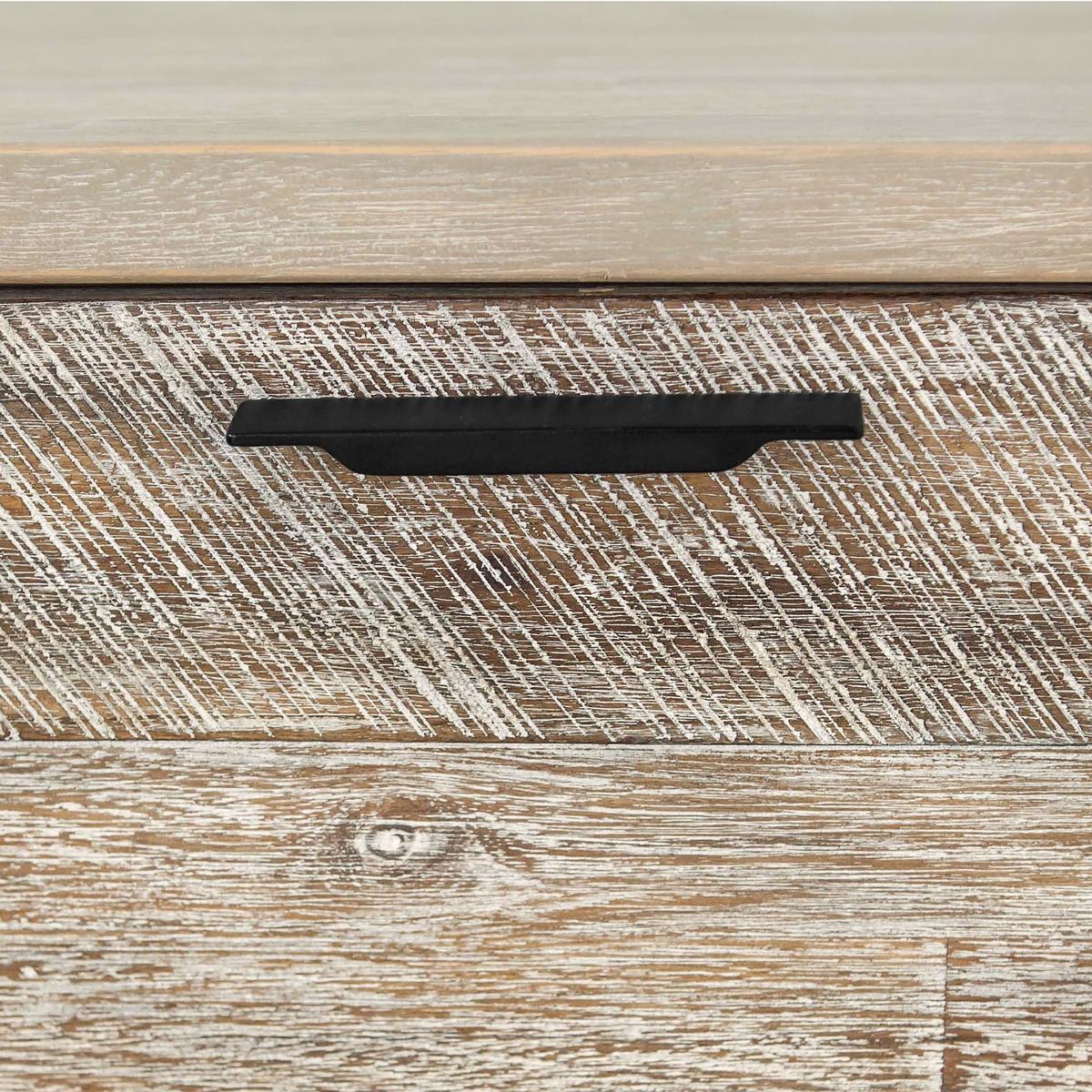 Bridges 2 Drawer Nightstand in Two Tone Acacia Wood - Image 5