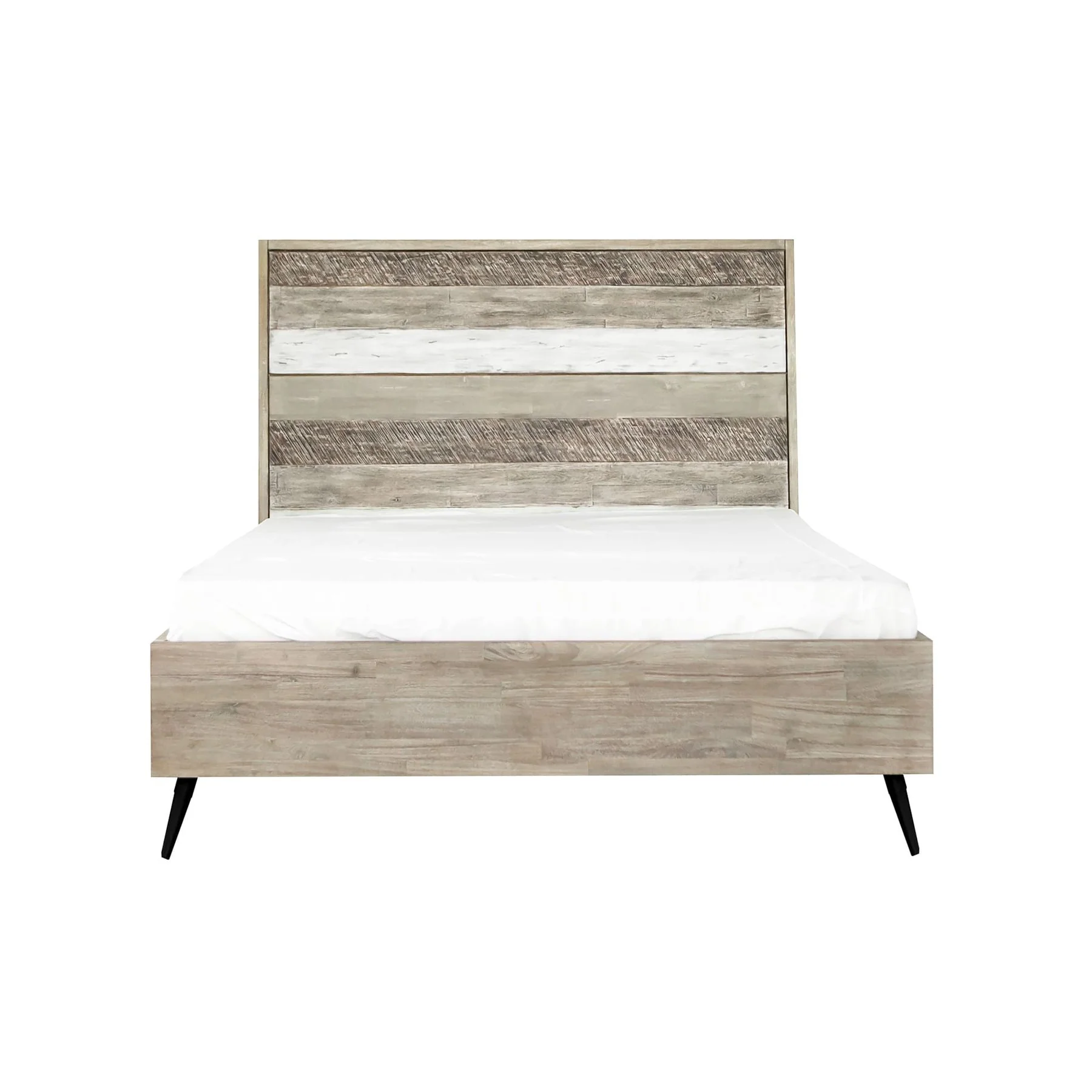 Bridges 3 Piece Queen Bedroom Set in Two-Tone Acacia Wood - Image 2