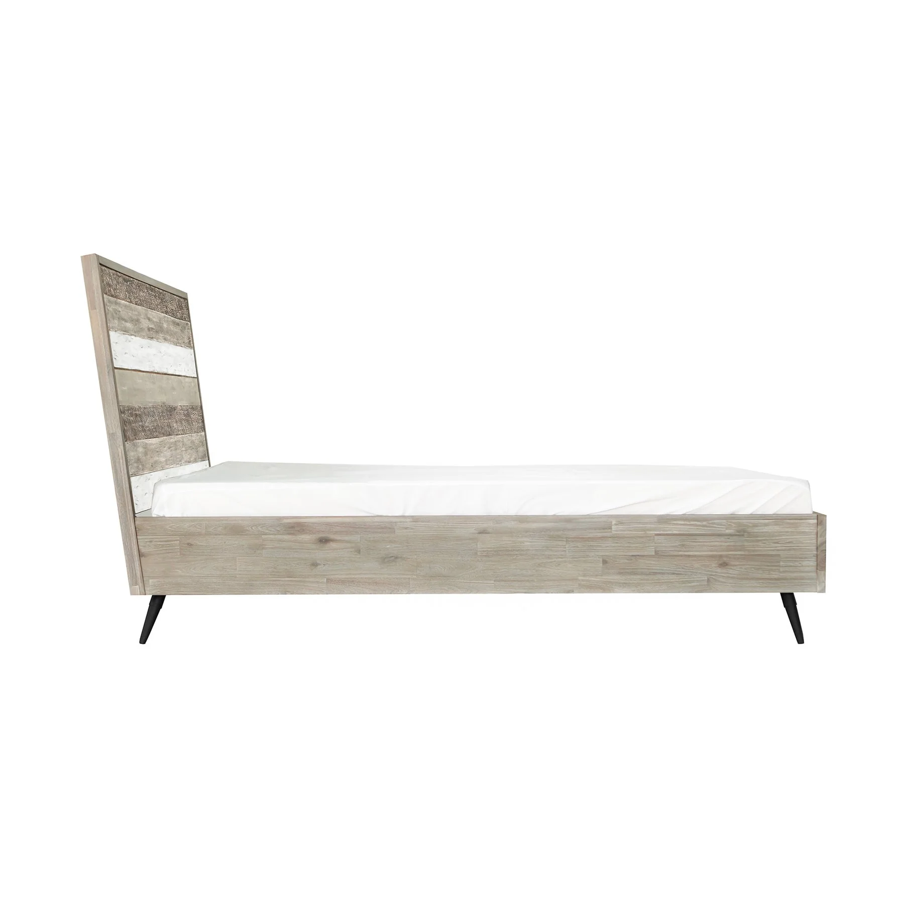 Bridges King Platform Bed in Two Tone Acacia Wood - Image 3