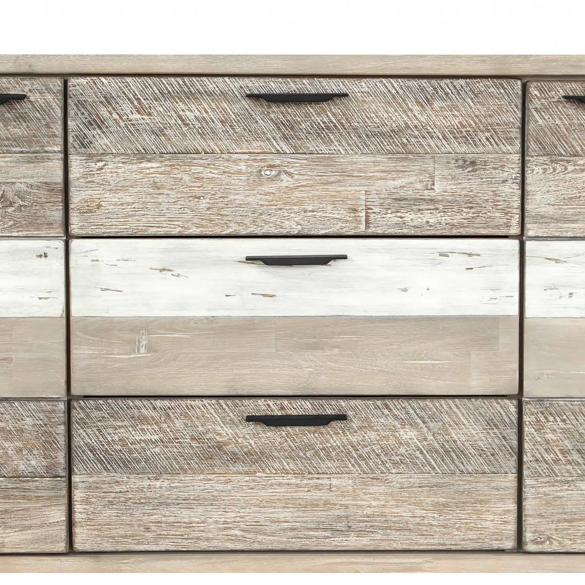 Bridges Sideboard Buffet Cabinet in Two Tone Acacia Wood - Image 4