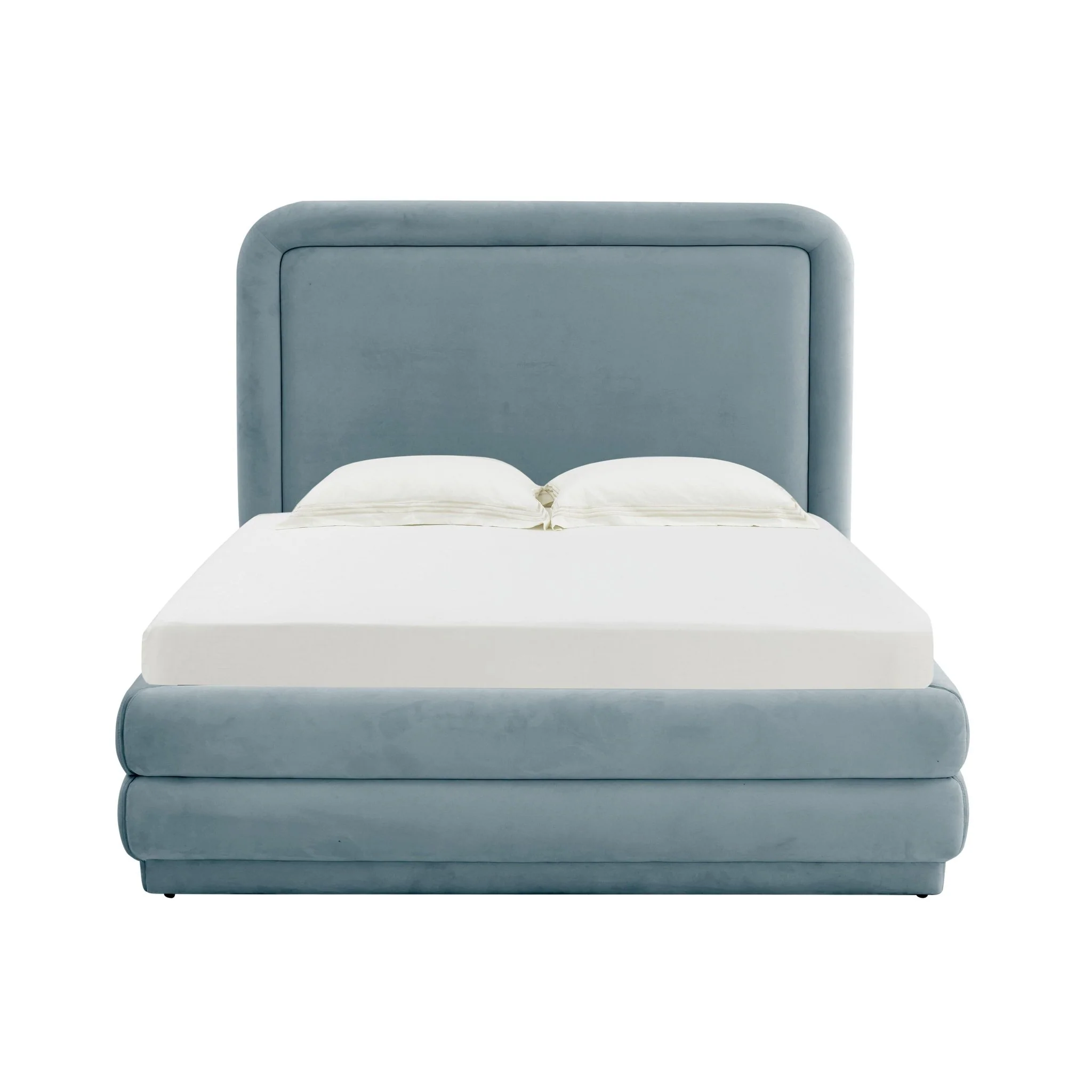 Briella Bluestone Velvet Bed in King - Image 3