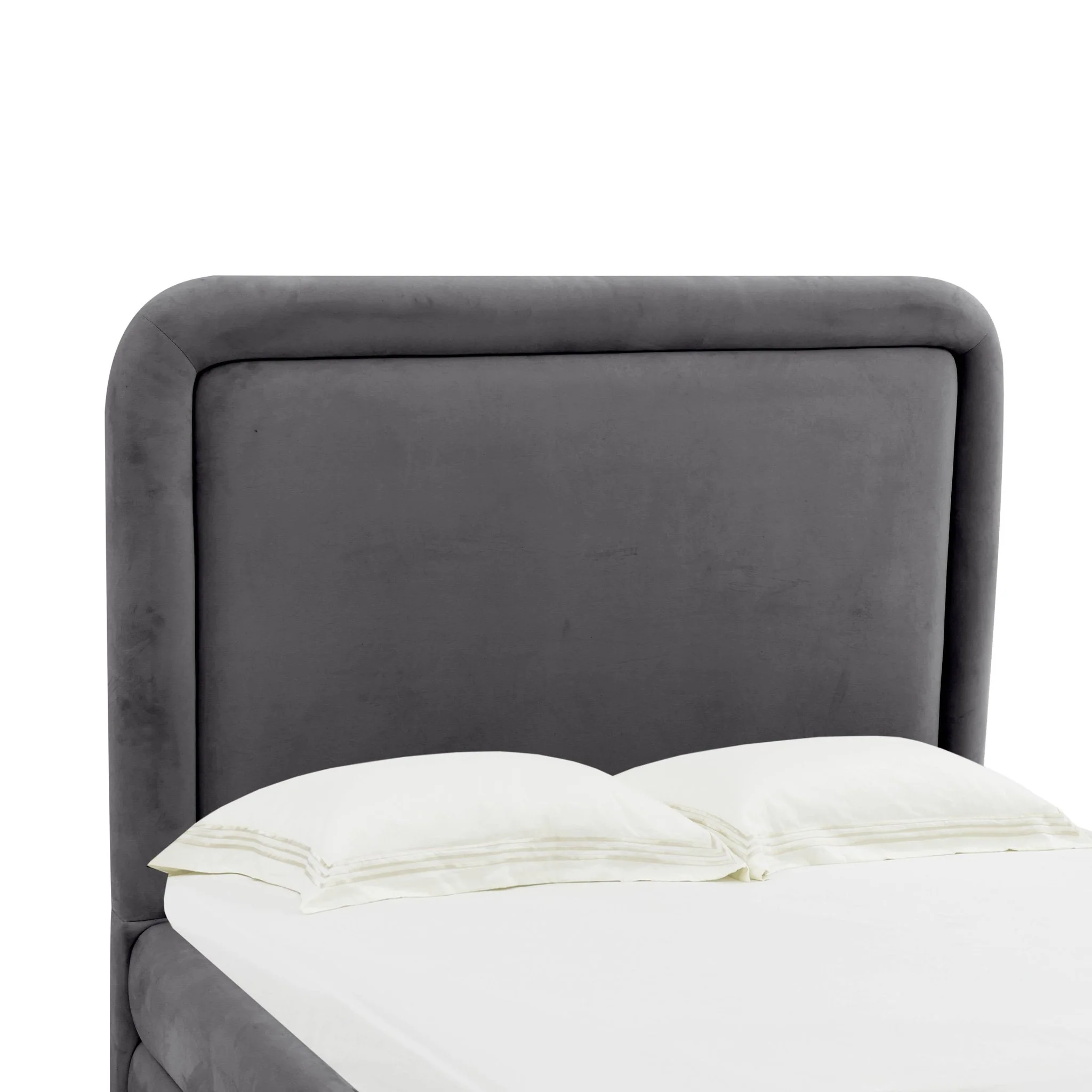 Briella Dark Grey Velvet Bed in Queen - Image 5