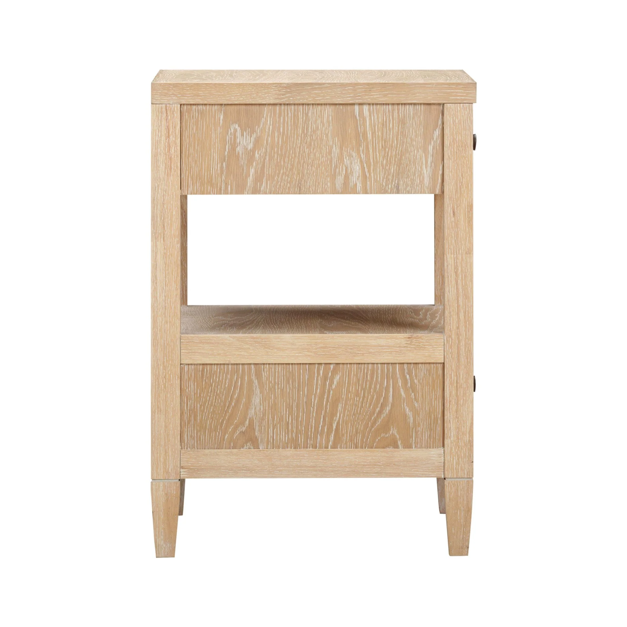 Bristol Park Whitewashed Oak Wood Open Nightstand - Image 5