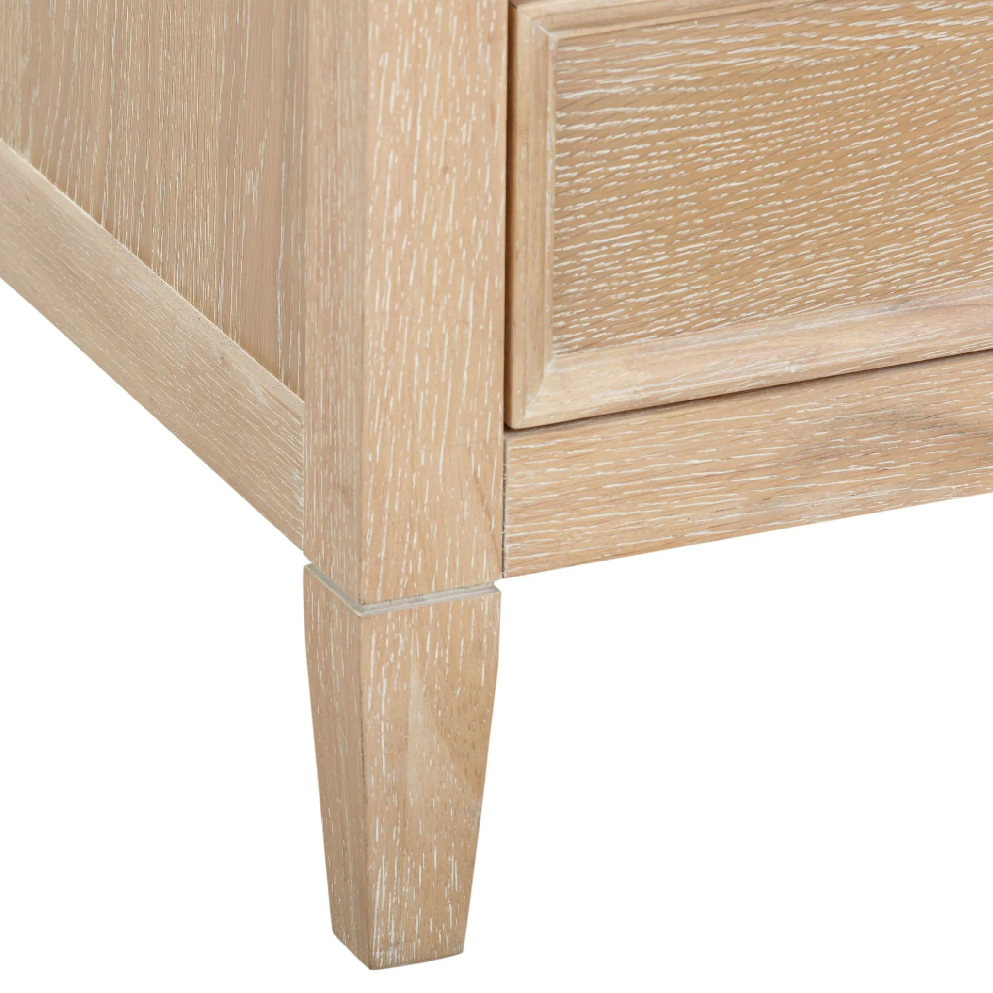 Bristol Park Whitewashed Oak Wood Open Nightstand - Image 7