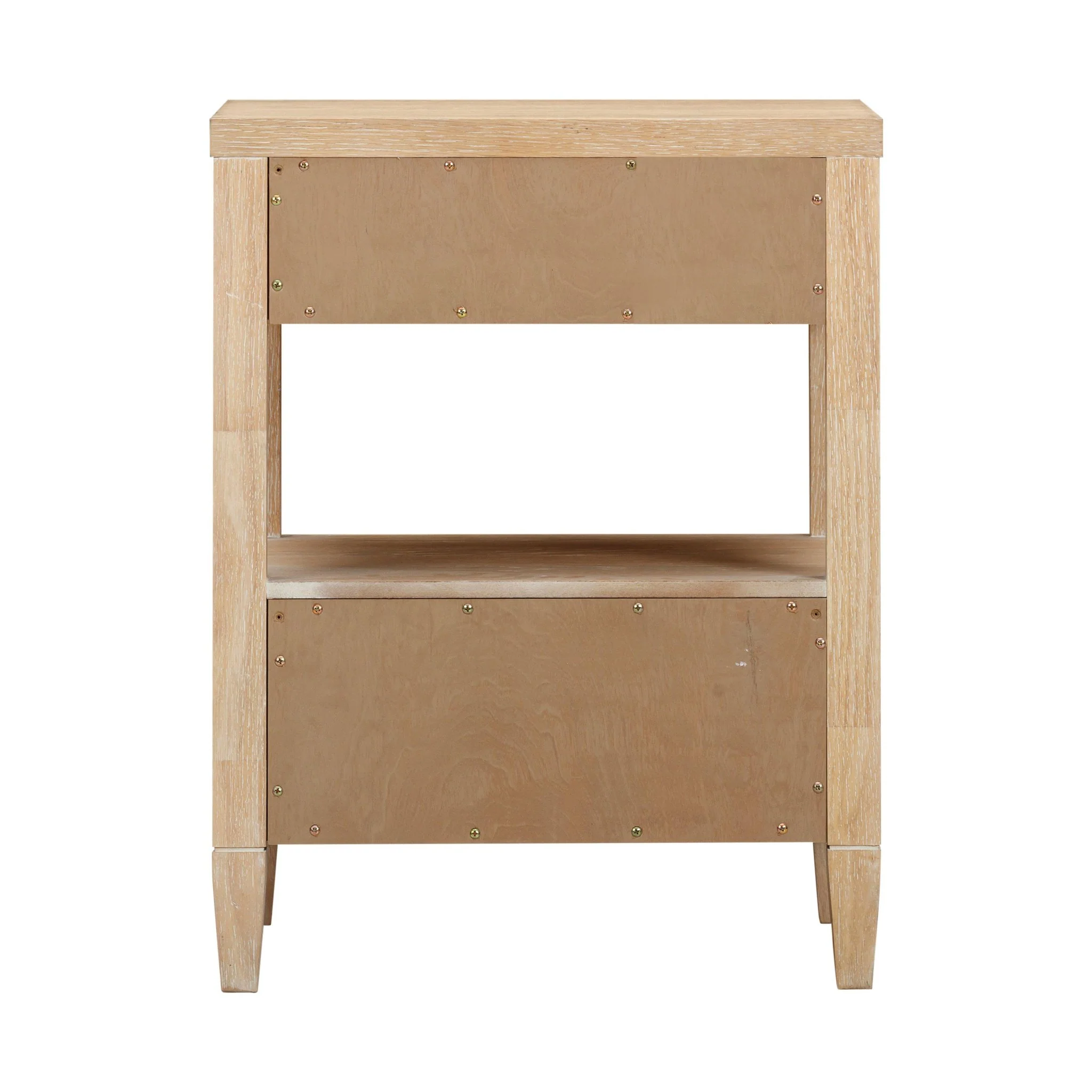 Bristol Park Whitewashed Oak Wood Open Nightstand - Image 9