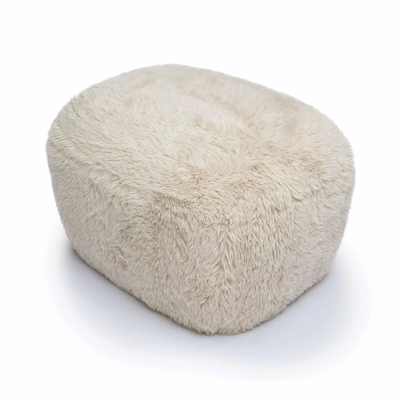 Britt Natural Vegan Shearling Ottoman - Image 4