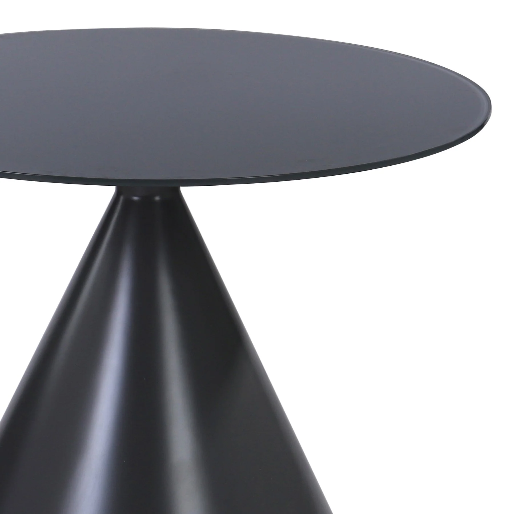 Brittany Contemporary Dining Table in Gray Matte Finish and Gray Glass Top - Image 2
