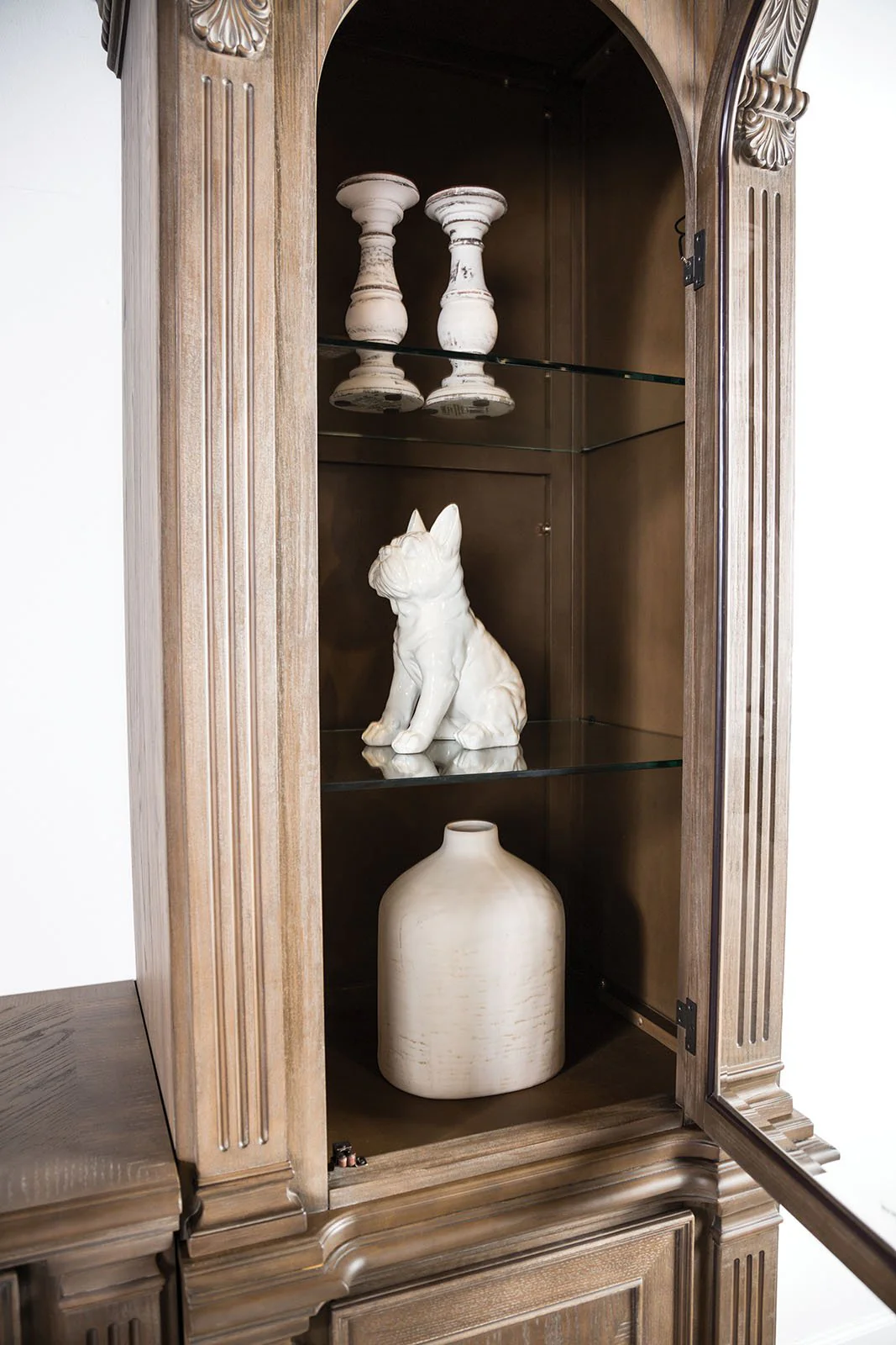 Bromoak Entertainment Center, Weathered Oak - Image 3