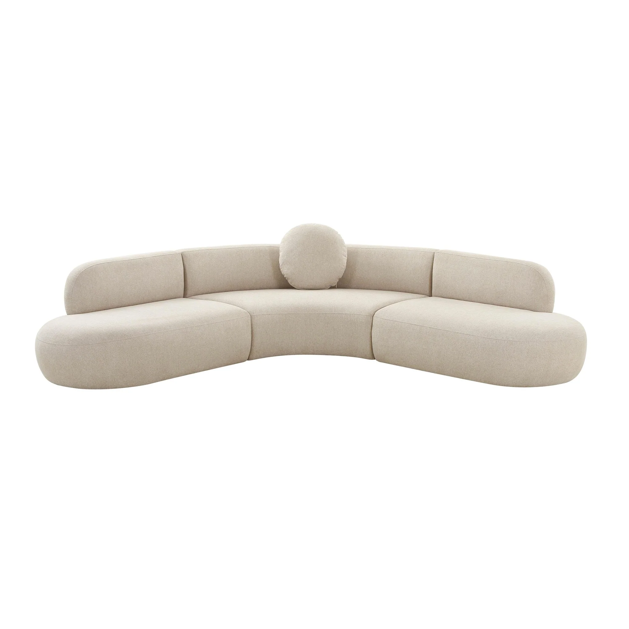 Broohah Beige Linen Sectional - Image 3