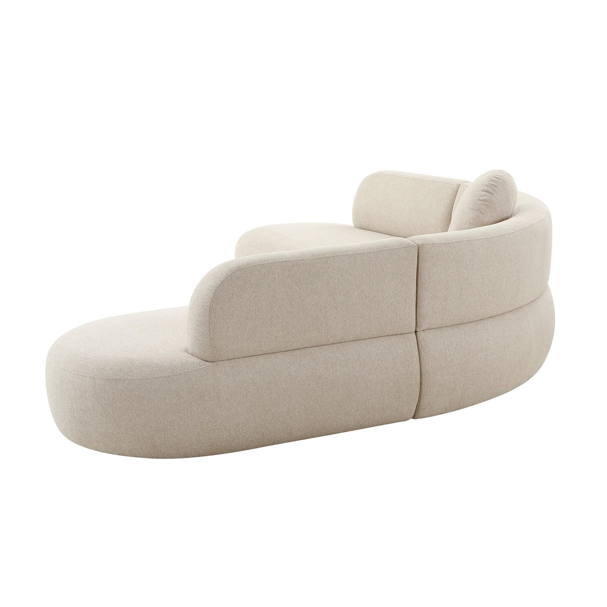 Broohah Beige Linen Sectional - Image 4