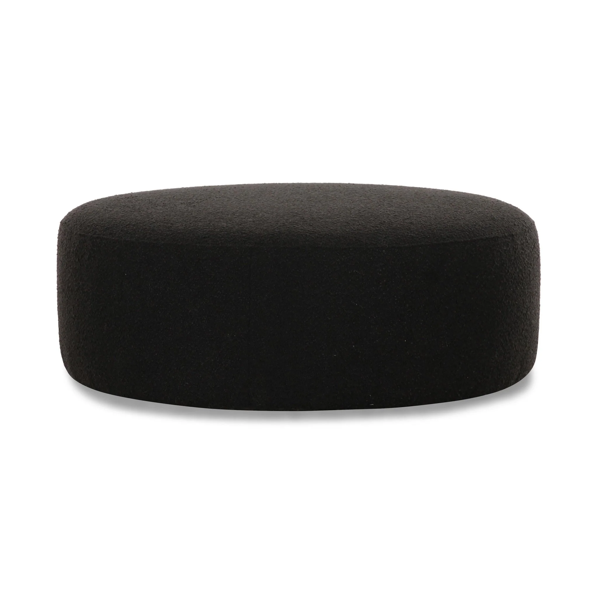 Broohah Black Boucle Ottoman - Image 2
