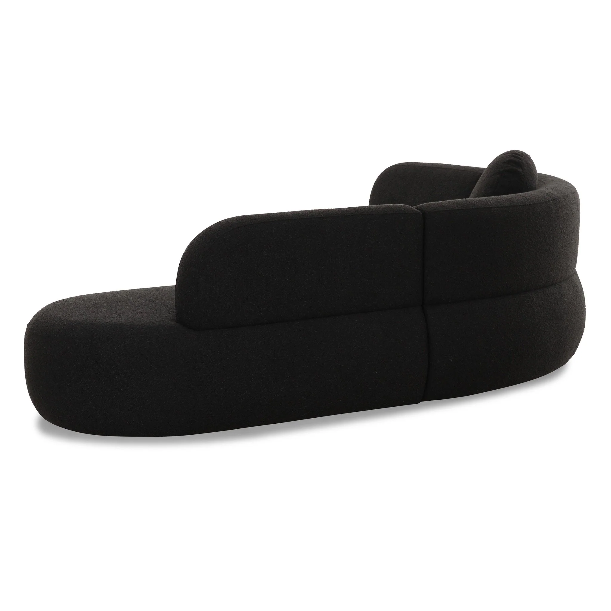 Broohah Black Boucle Sectional - Image 3