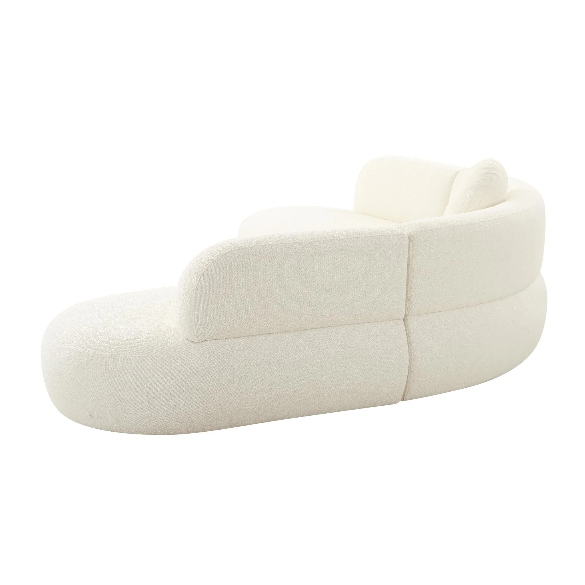 Broohah Cream Boucle Sectional - Image 4