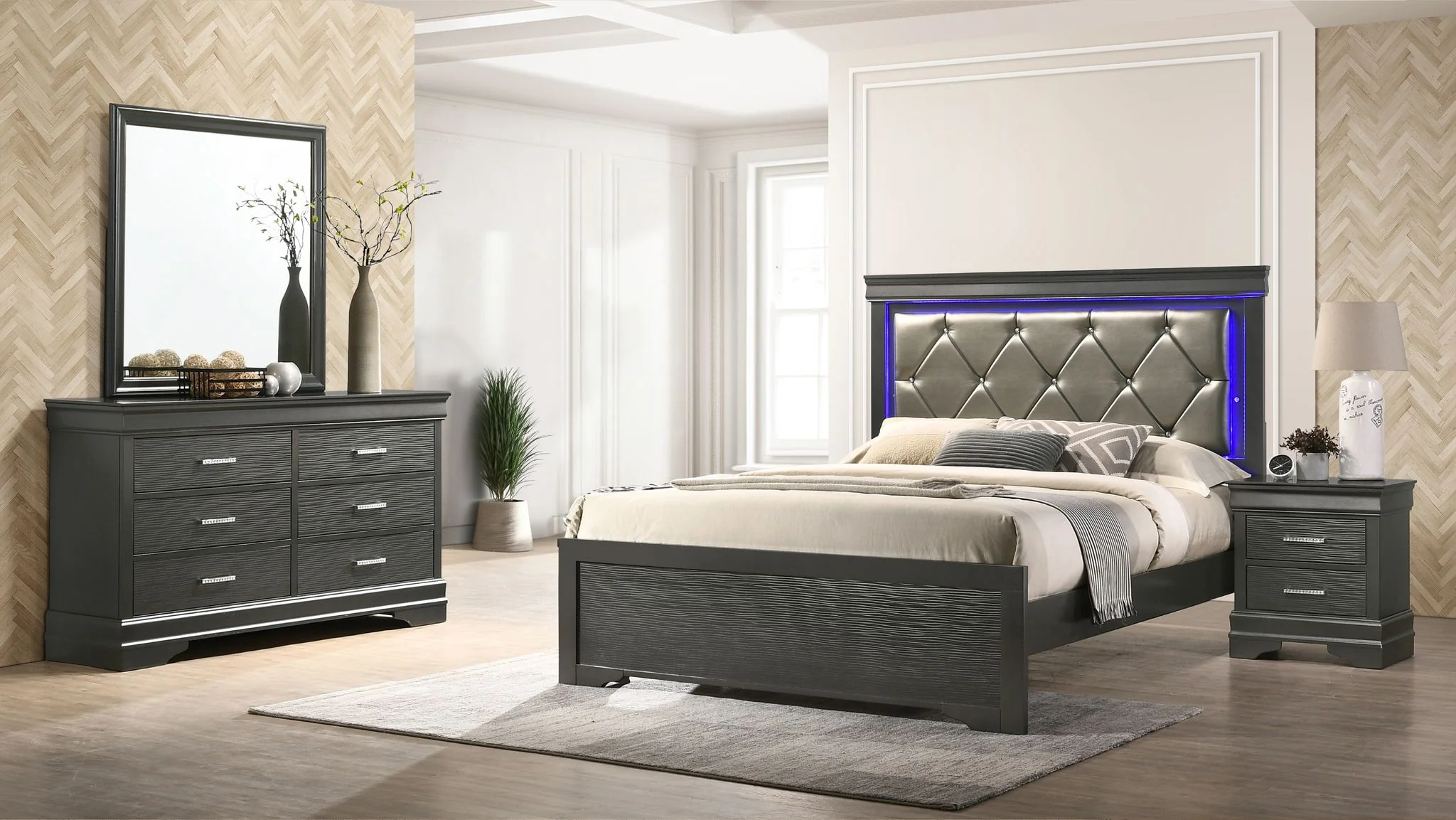 Brooklyn Full 4 Bedroom Set Gray - Image 16