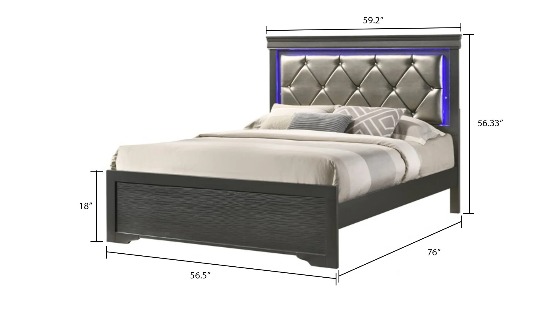 Brooklyn Full Bed Gray - Image 5