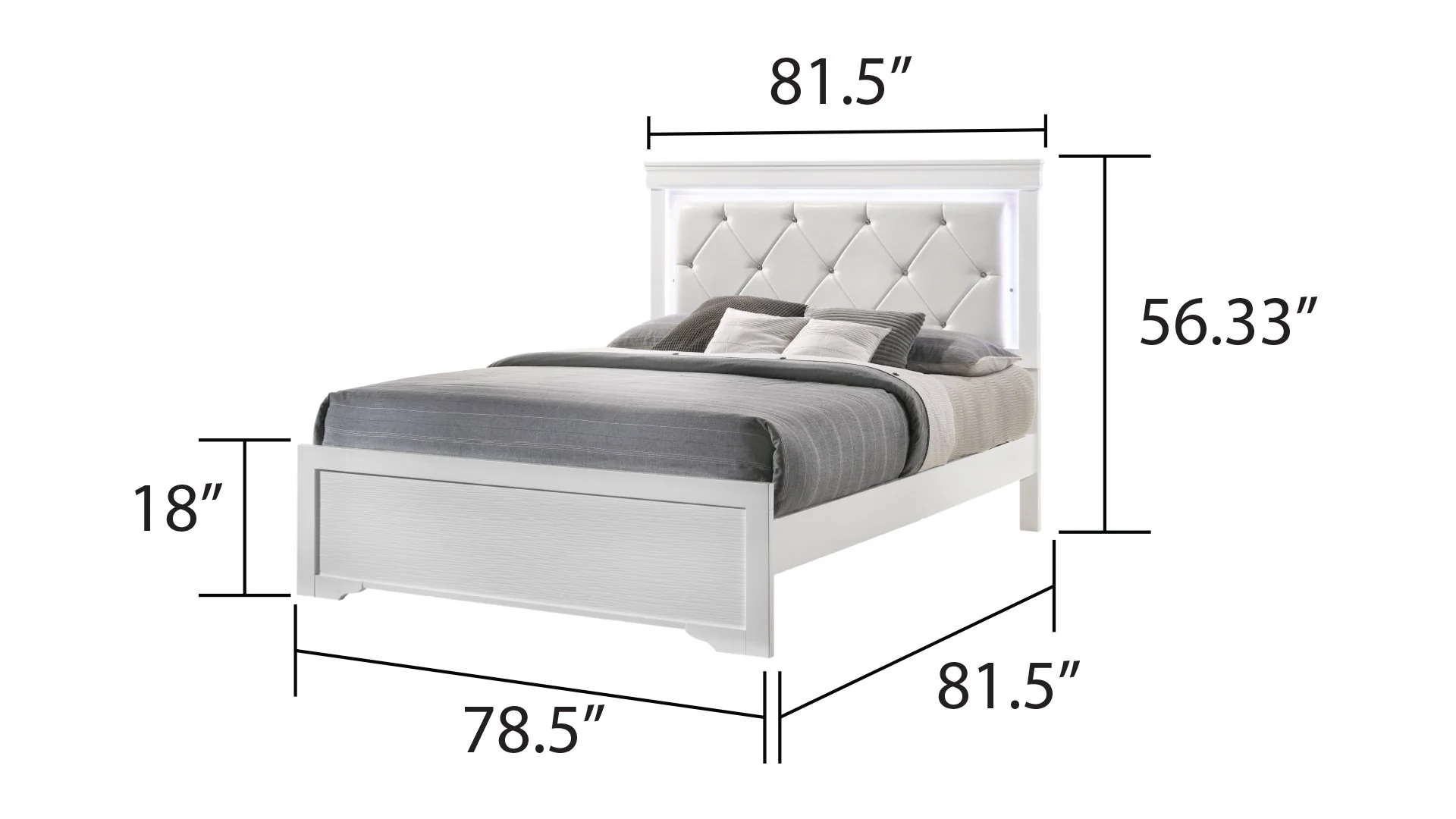 Brooklyn King Bed White - Image 2