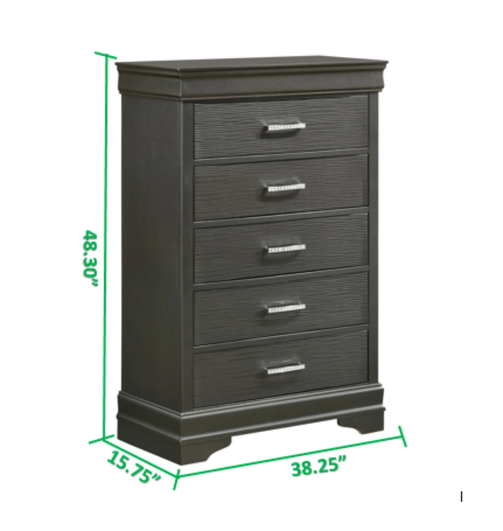 Brooklyn Twin 5 Bedroom Set Gray - Image 19
