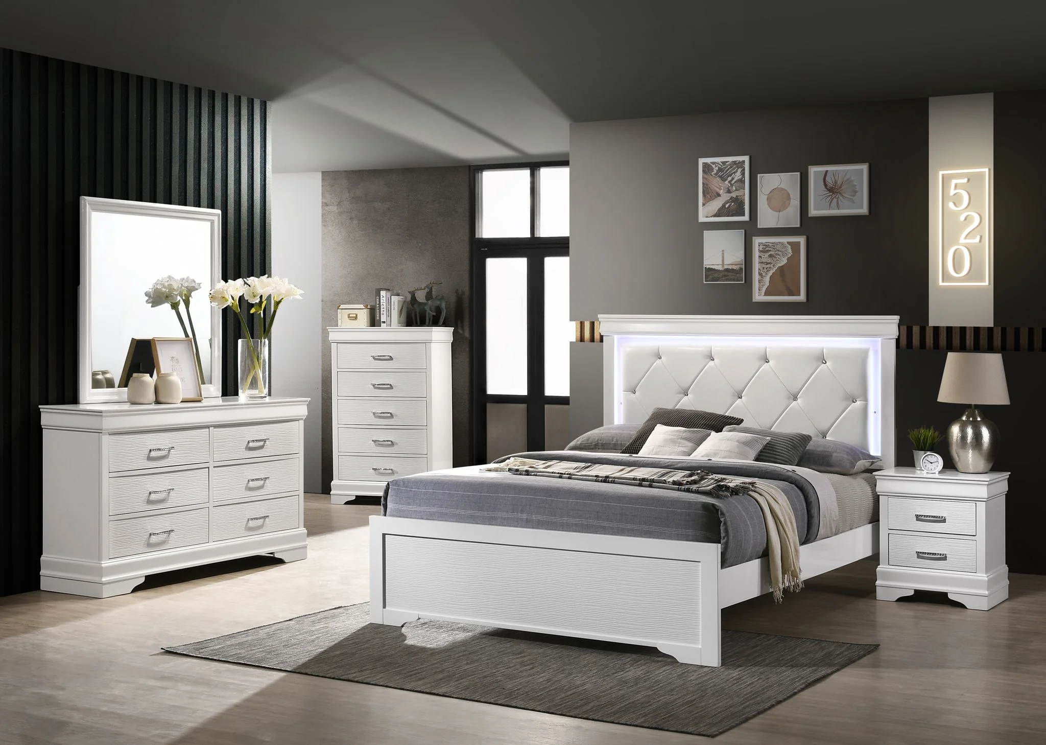 Brooklyn Twin 5 Bedroom Set White - Image 2