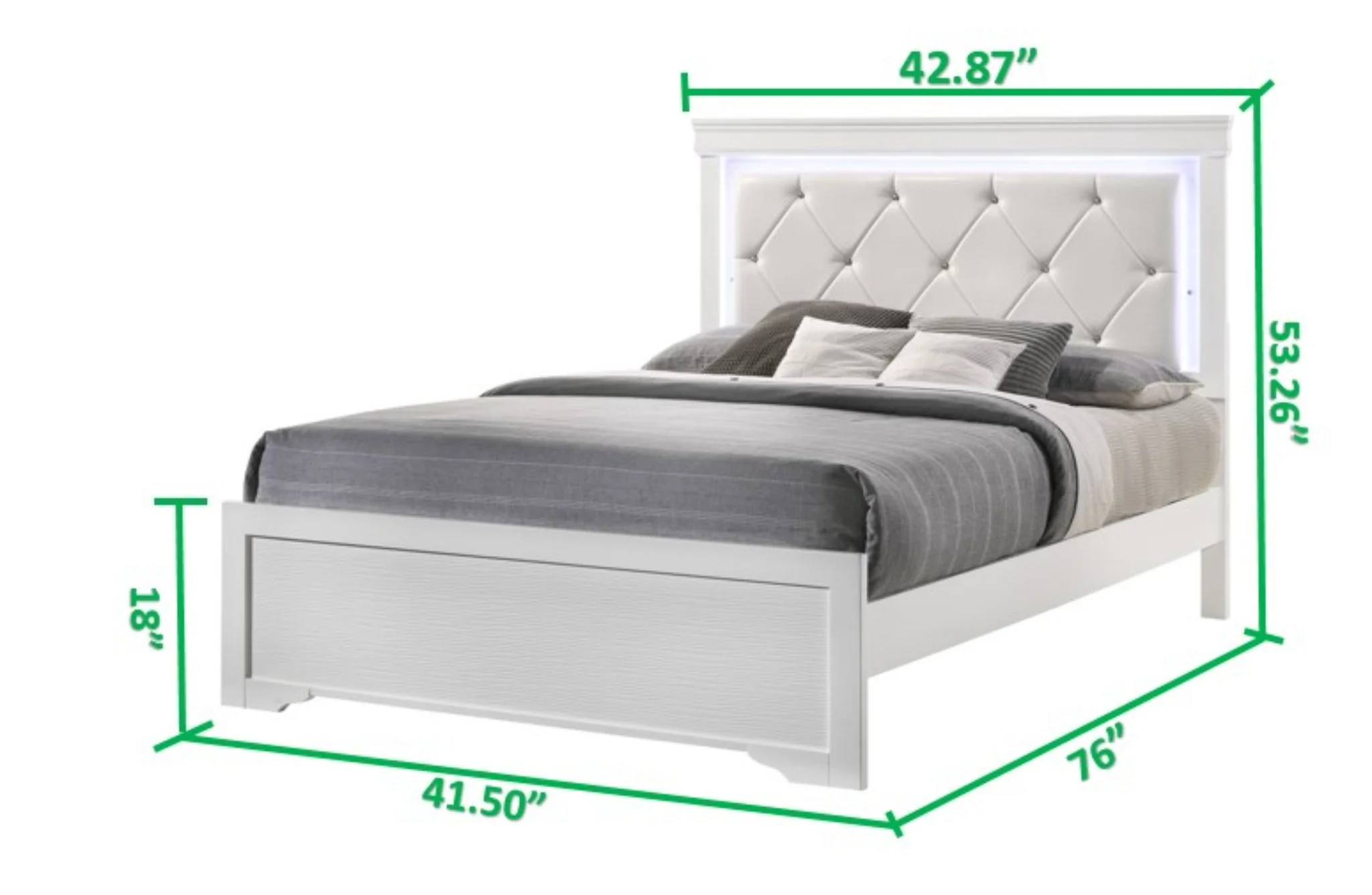 Brooklyn Twin Bed White - Image 3