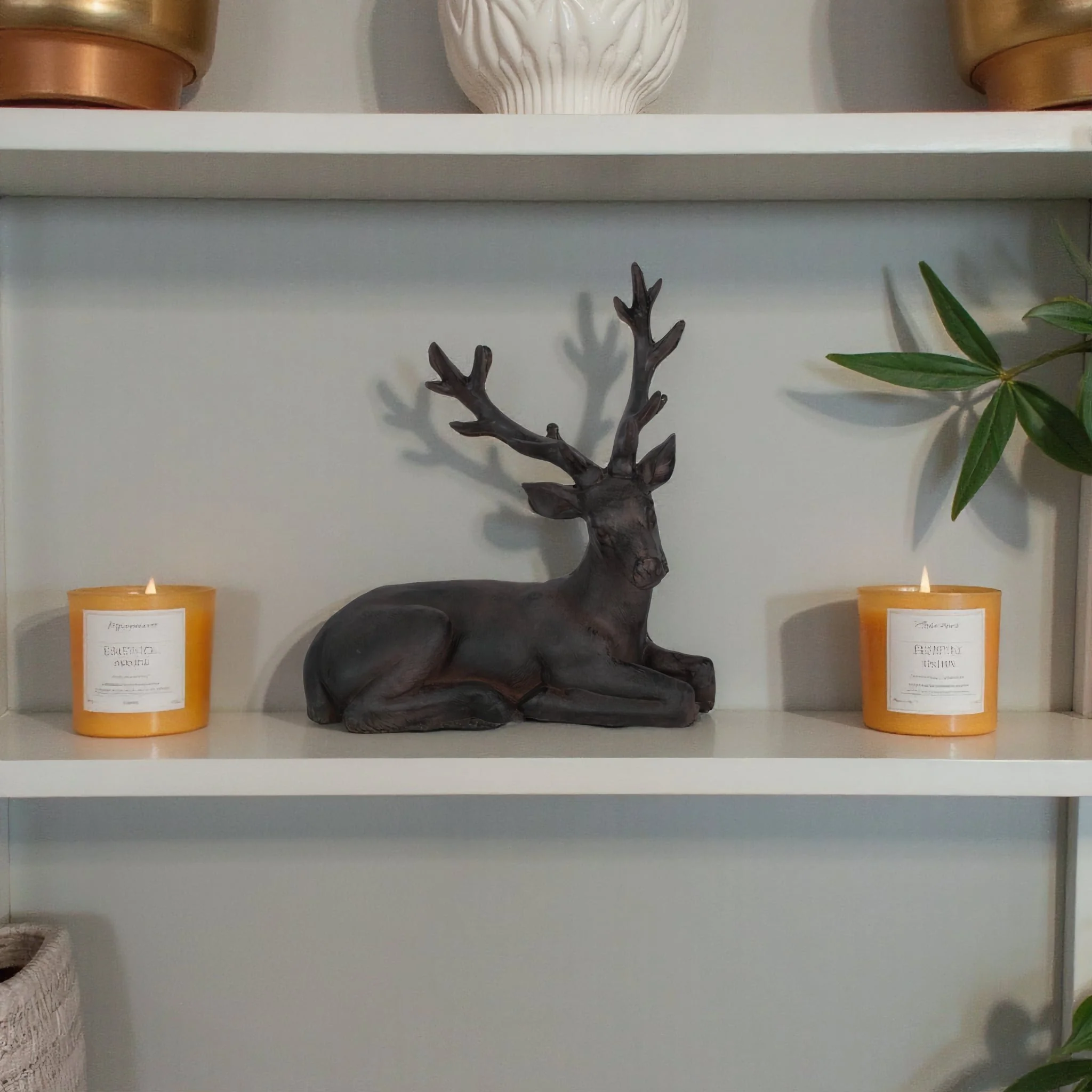 Brown Resin Deer, Sitting - Image 13