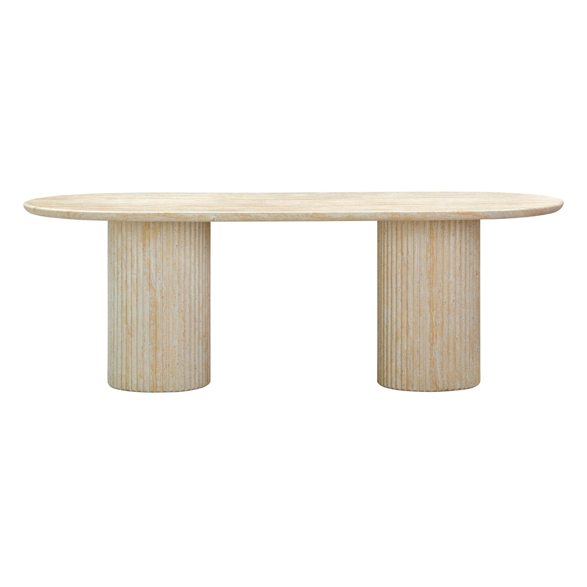 Brut Travertine Pattern Indoor/Outdoor Dining Table - Image 3