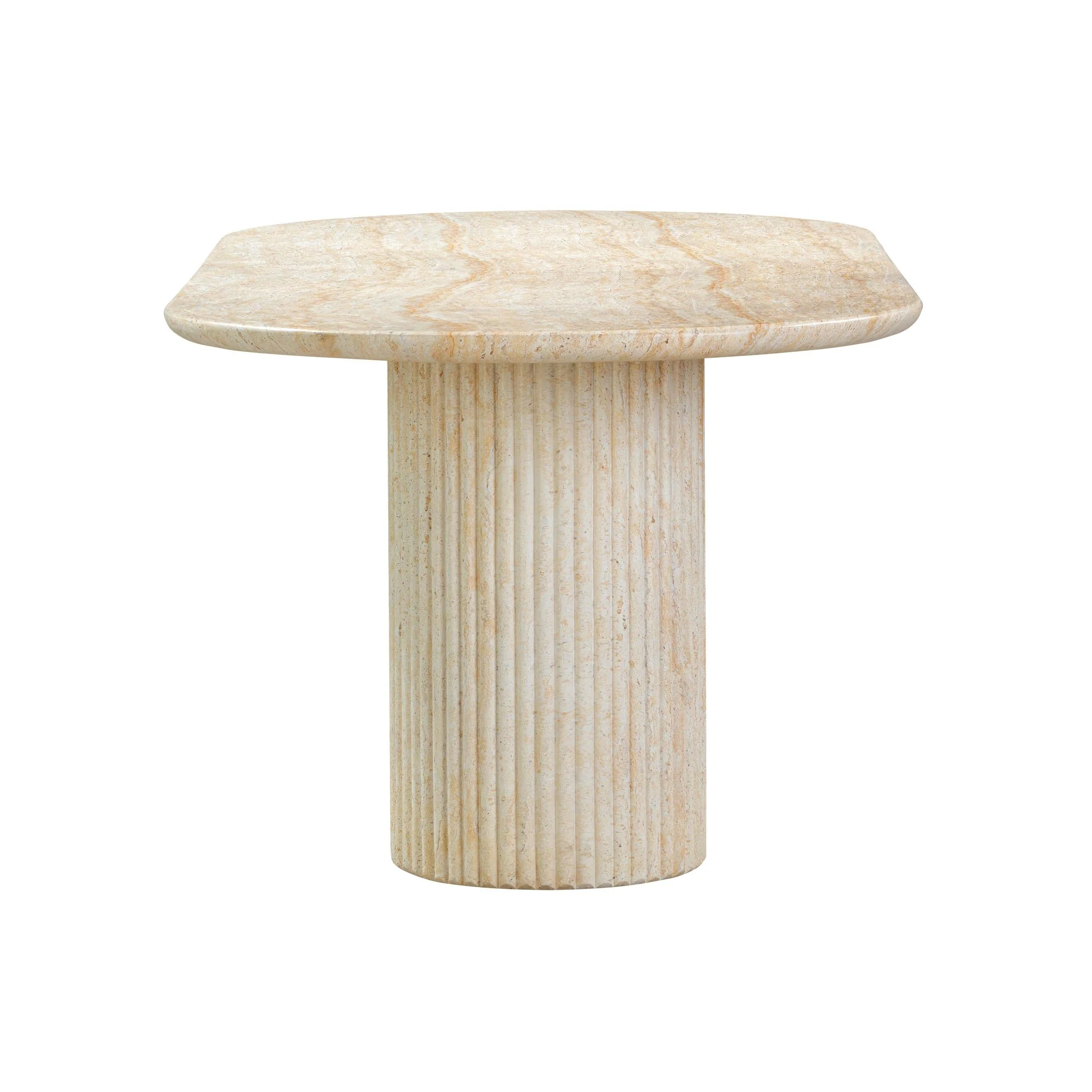 Brut Travertine Pattern Indoor/Outdoor Dining Table - Image 4