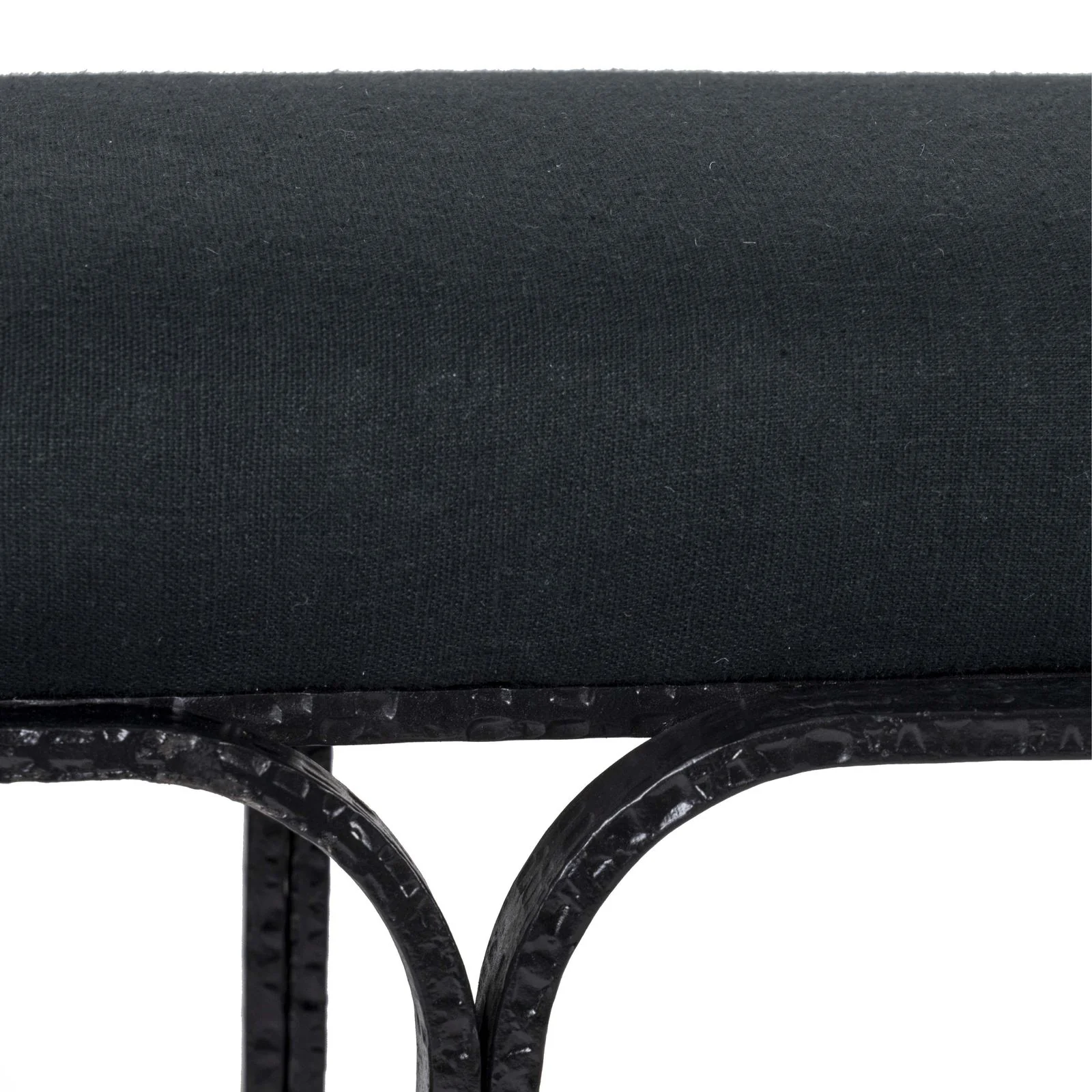 Bryn Black Linen Bench - Image 5
