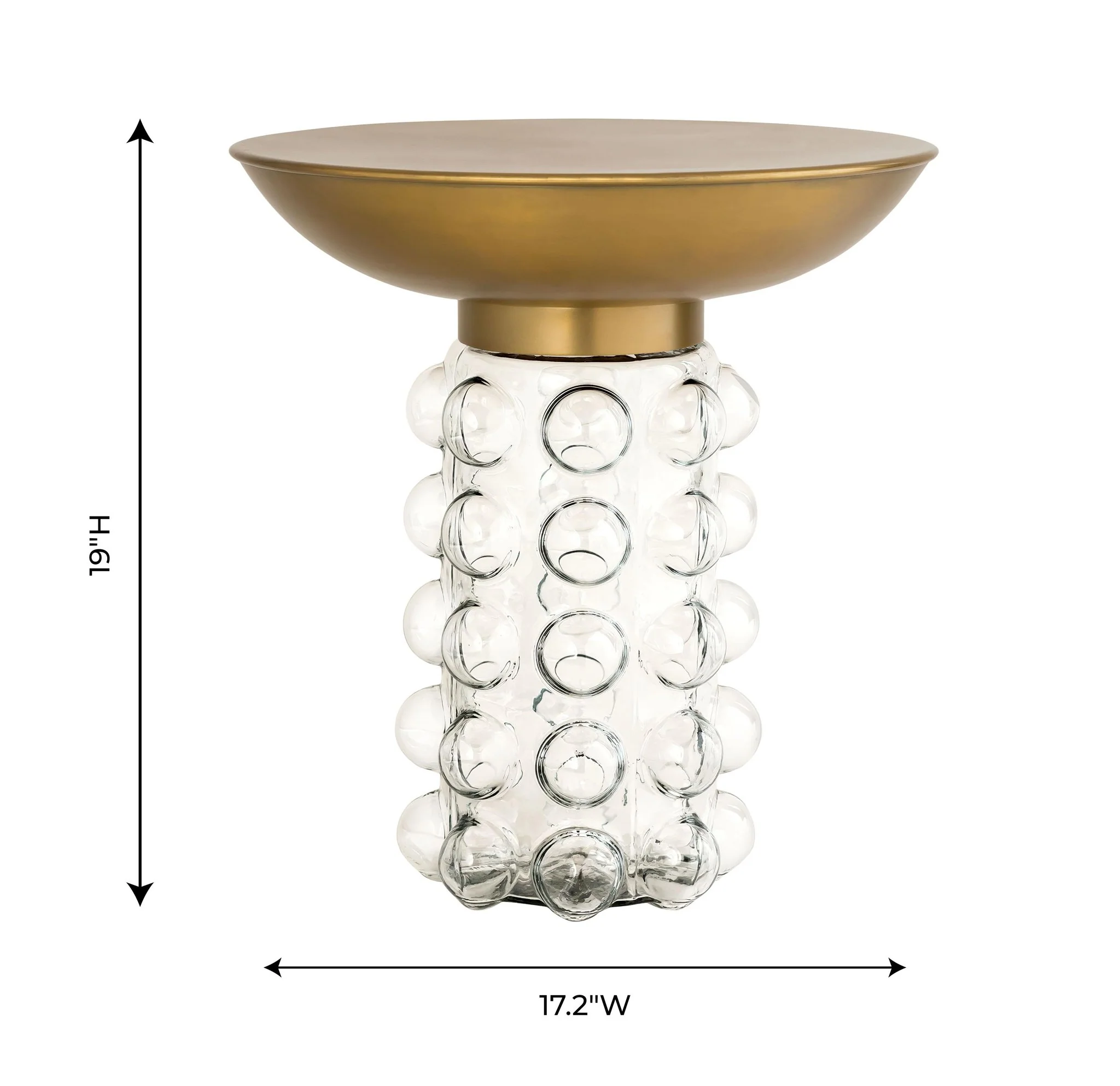 Bubble Glass/Brass Side Table - Image 7